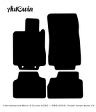 Black Floor Mats For Mercedes Benz S-Class W220 (1998-2005) Short Wheelbase | Fighter Jet Edition - AutoWin