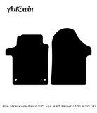 Black Floor Mats For Mercedes Benz V-Class 447 Front (2014-2019) | AutoWin Edition - AutoWin