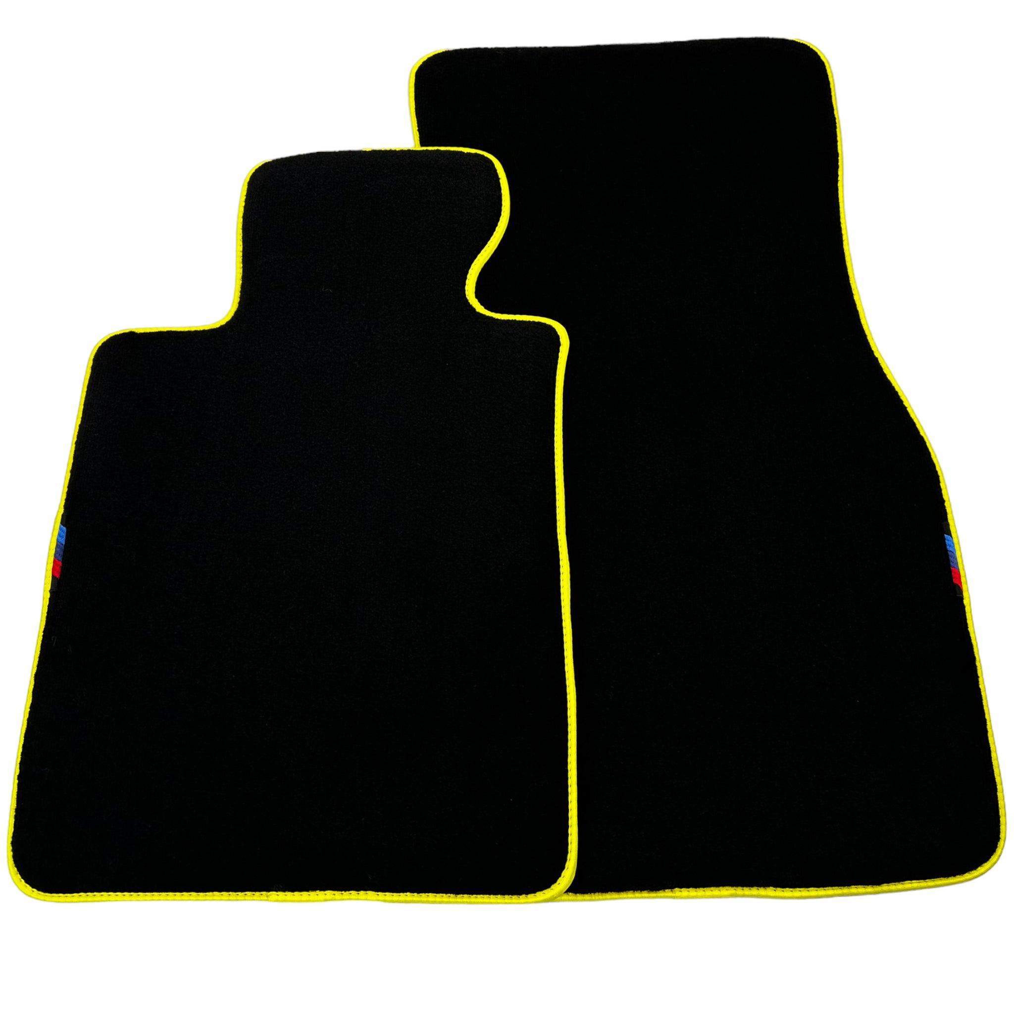 Black Mats For BMW 3 Series E36 2-door Coupe | Yellow Trim - AutoWin