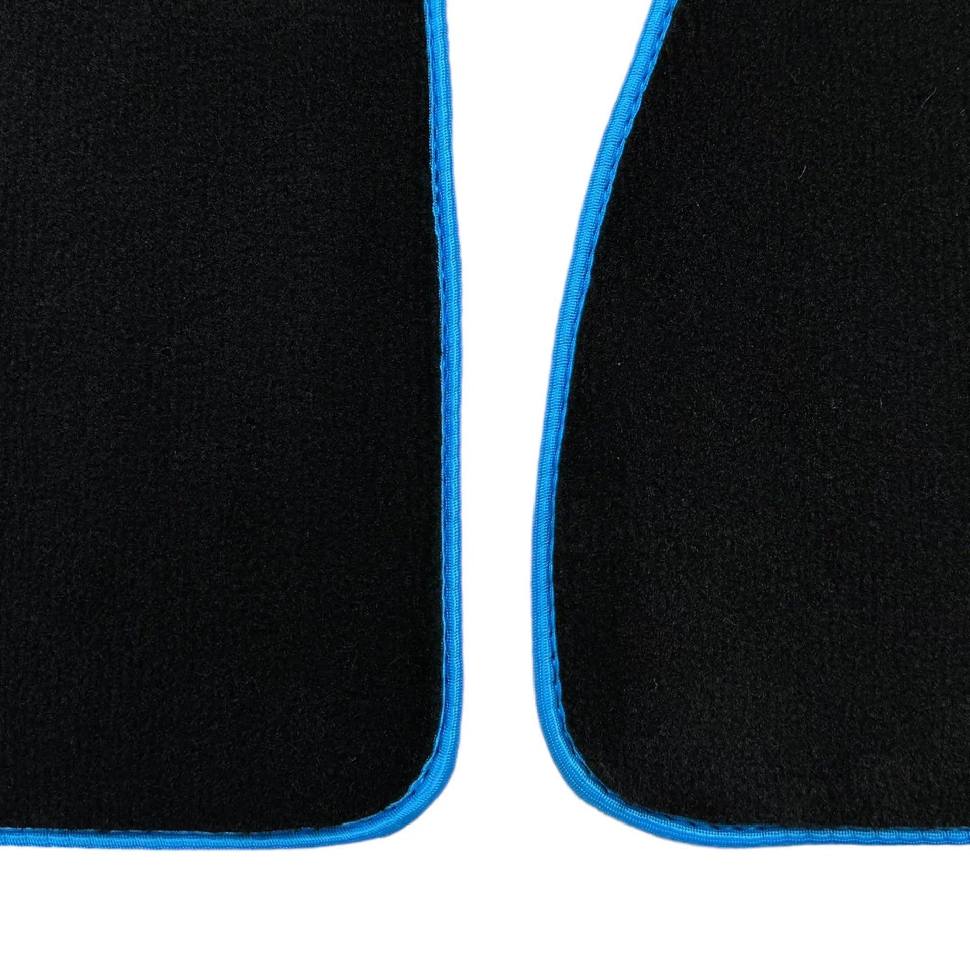 Black Mats For BMW 3 Series E36 Convertible | Sky Blue Trim - AutoWin