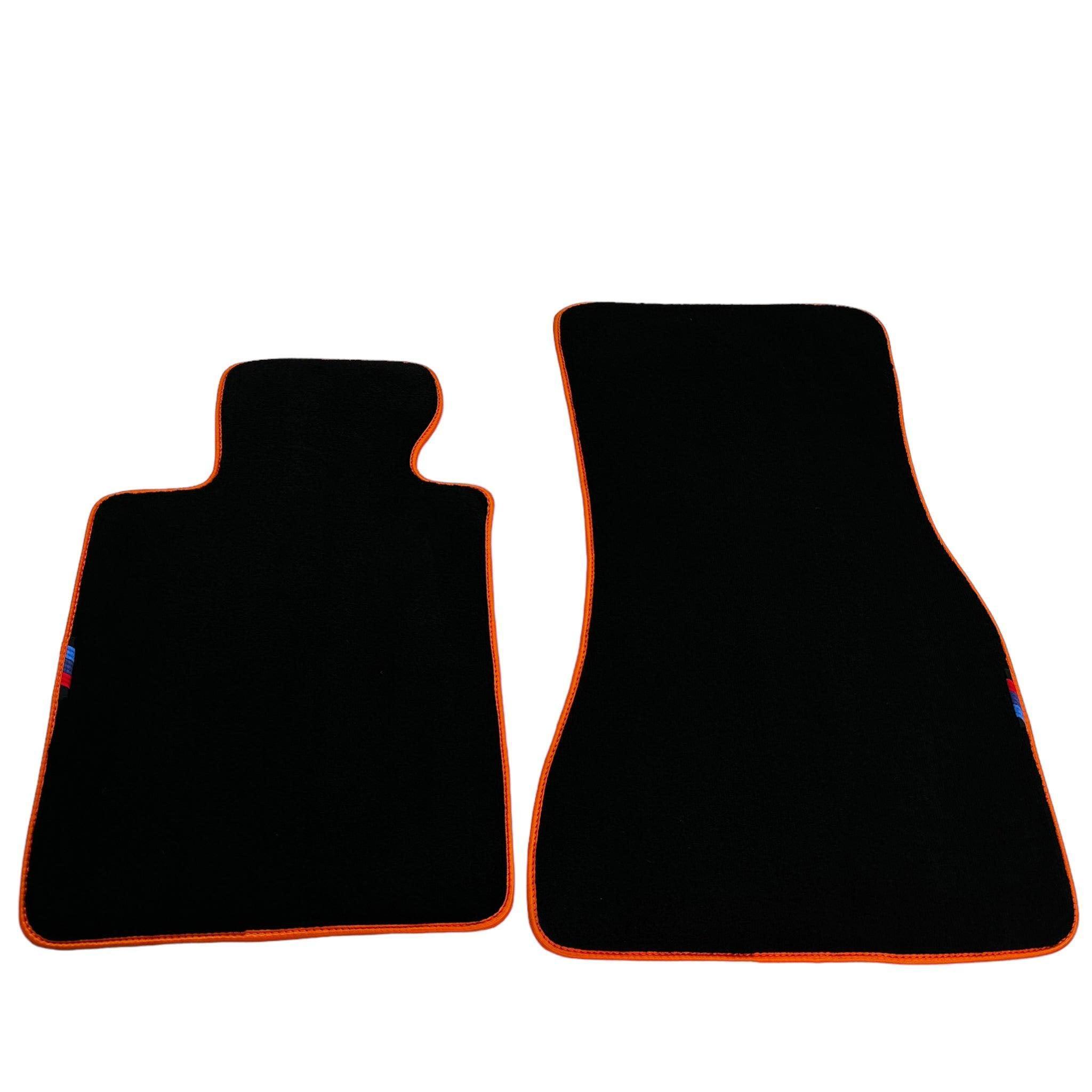 Black Mats For BMW 5 Series G31 Wagon | Orange Trim - AutoWin