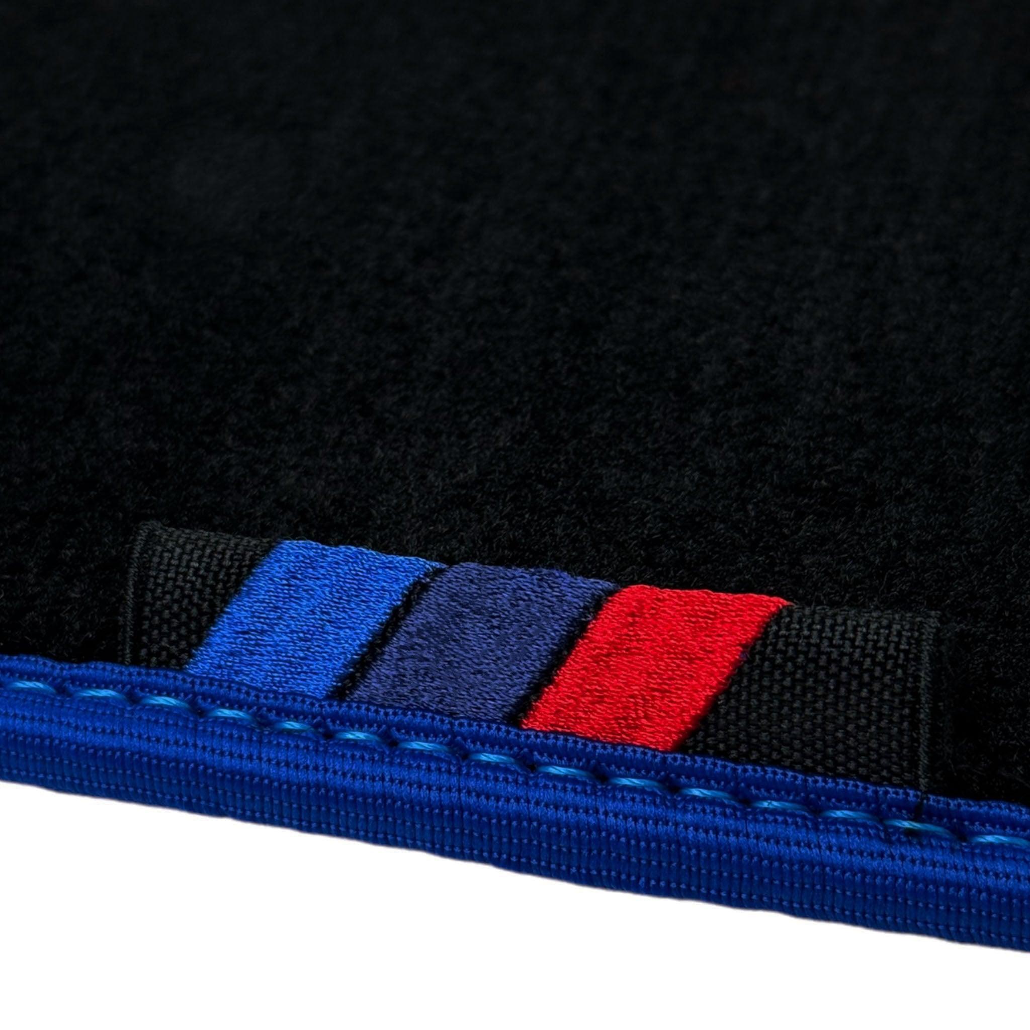 Black Mats For BMW 8 Series E31 2-door Coupe | Blue Trim - AutoWin