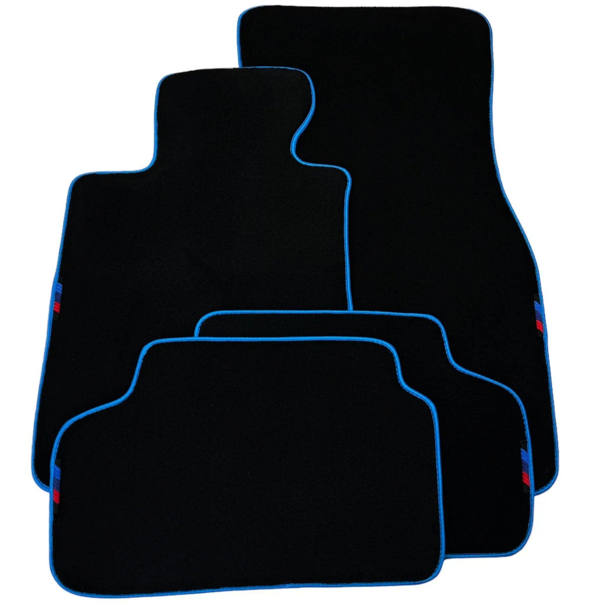 Black Mats For BMW M6 F06 Gran Coupe | Sky Blue Trim - AutoWin