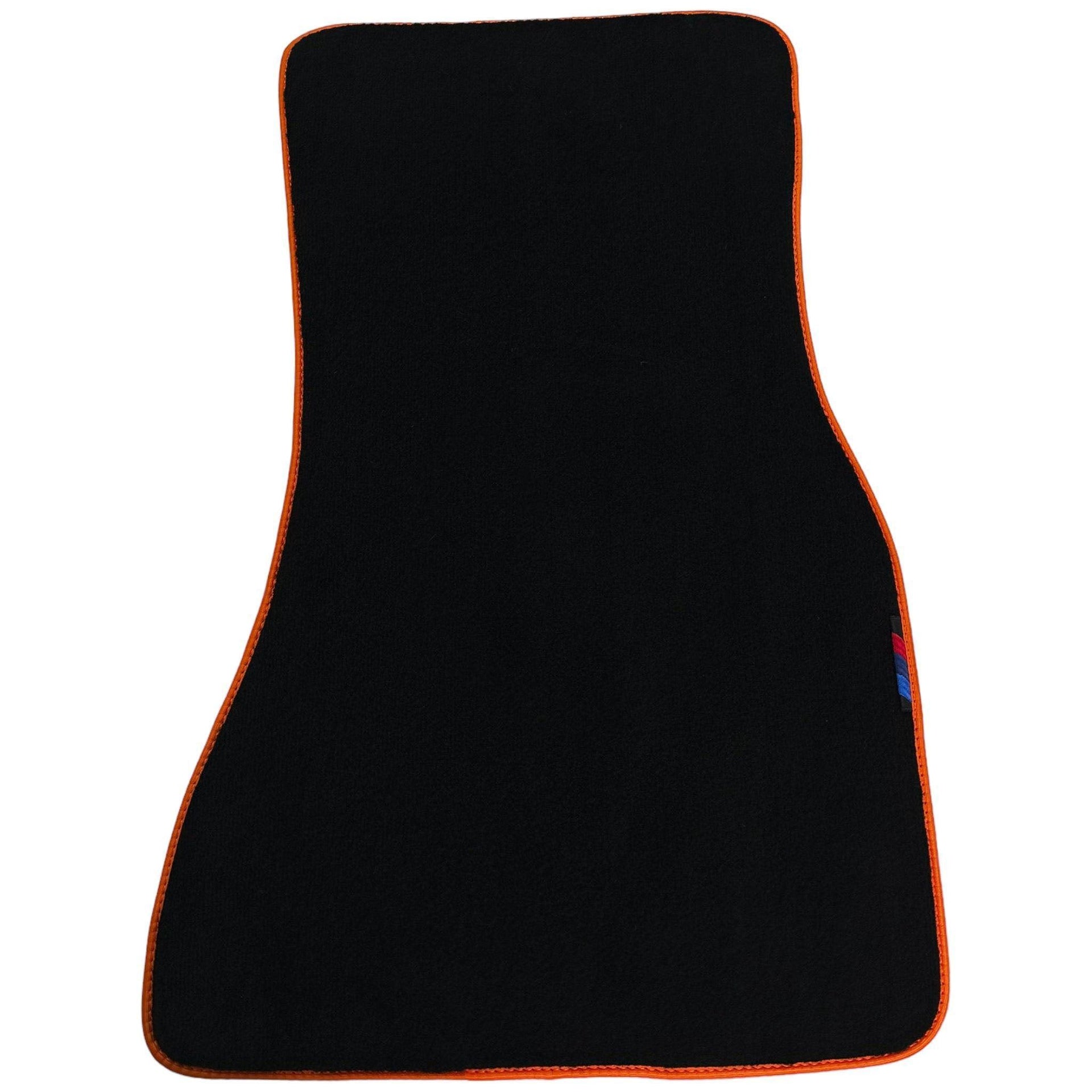Black Mats For BMW X5M E70 SUV | Orange Trim - AutoWin