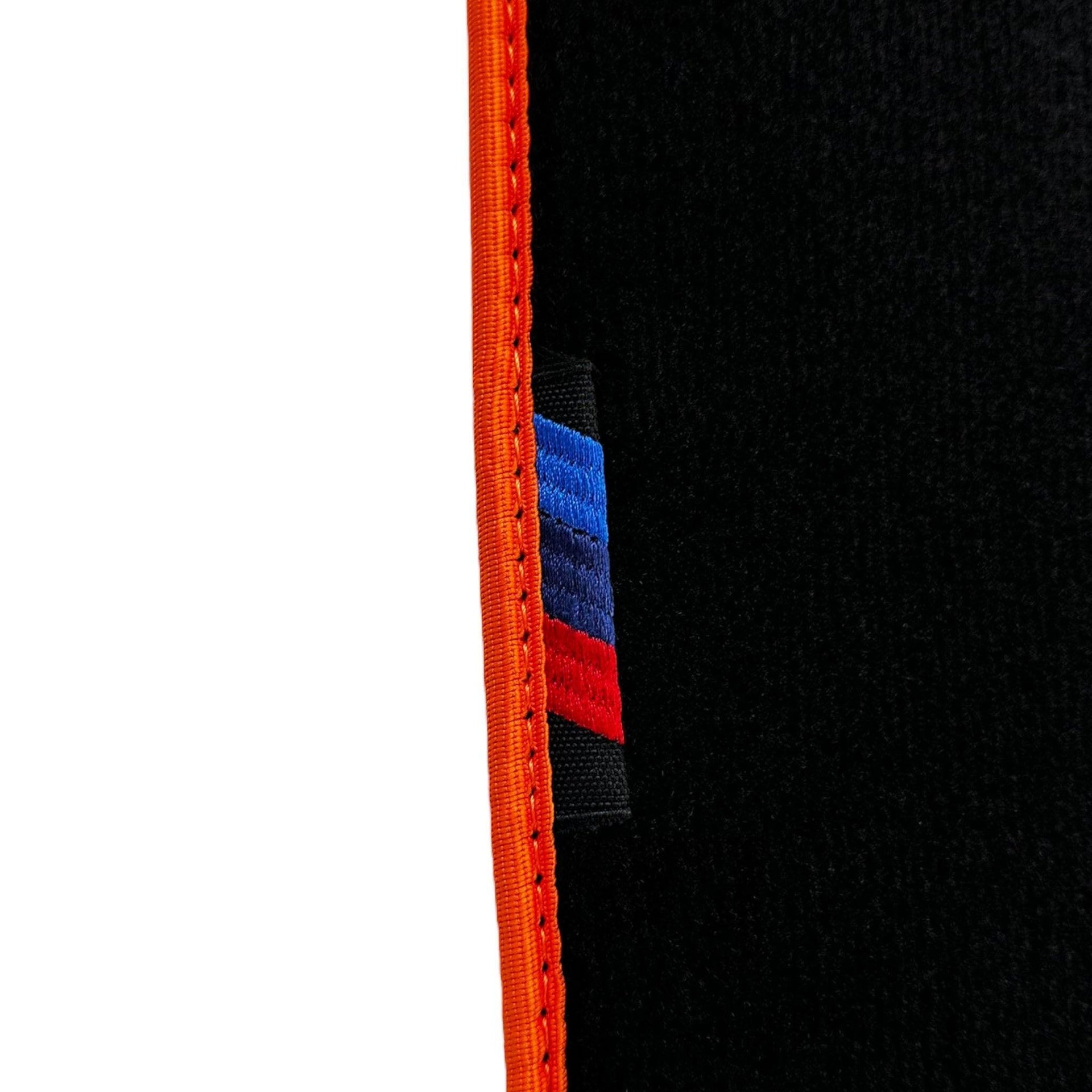Black Mats For BMW X5M F85 SUV | Orange Trim - AutoWin