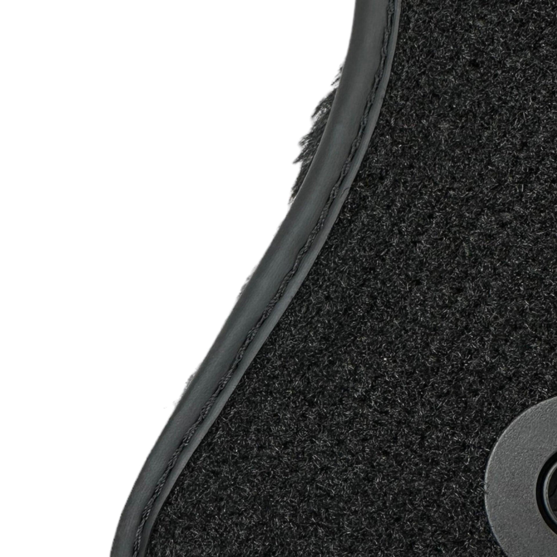 Black Sheepskin Floor Mats For Mercedes Benz C-Class W204 Sedan (2007-2014) | ER56 Design - AutoWin