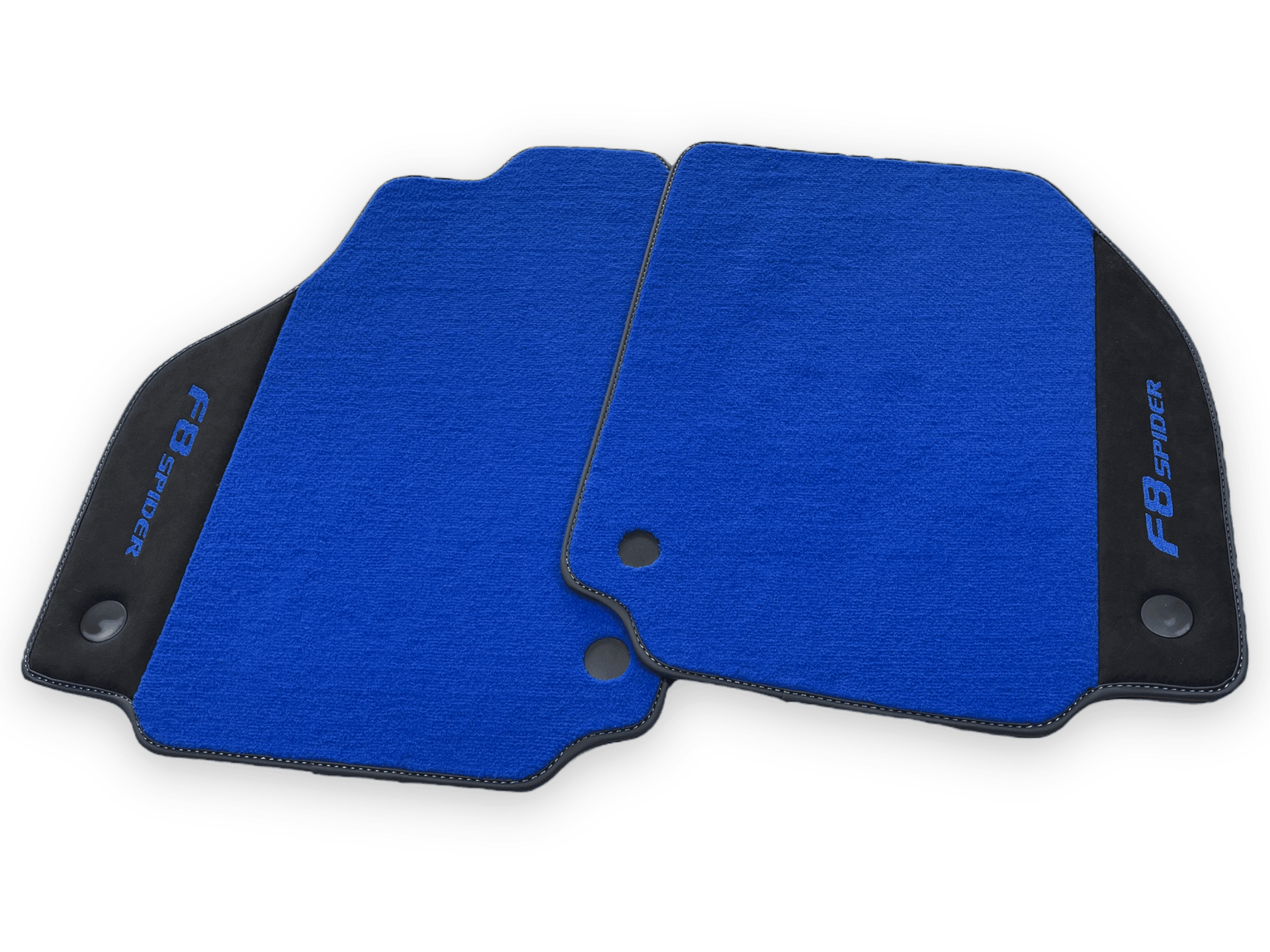 Blue Floor Mats For Ferrari F8 Spider 2019-2022 With Alcantara - AutoWin