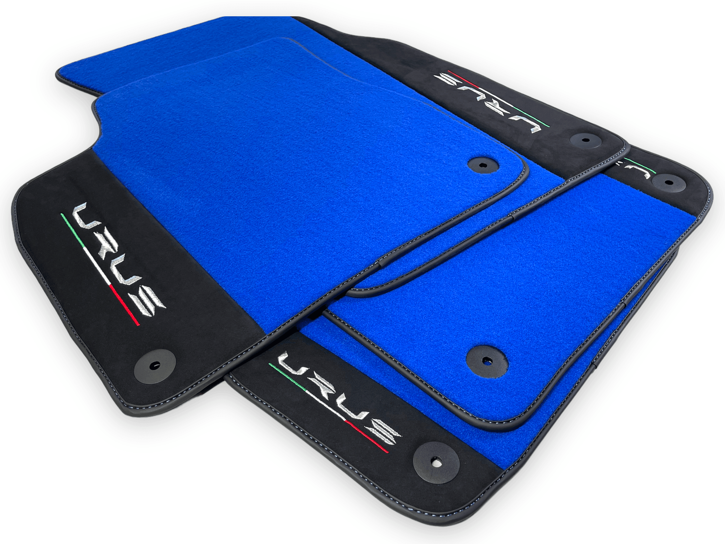 Blue Floor Mats For Lamborghini Urus With Alcantara Leather - AutoWin