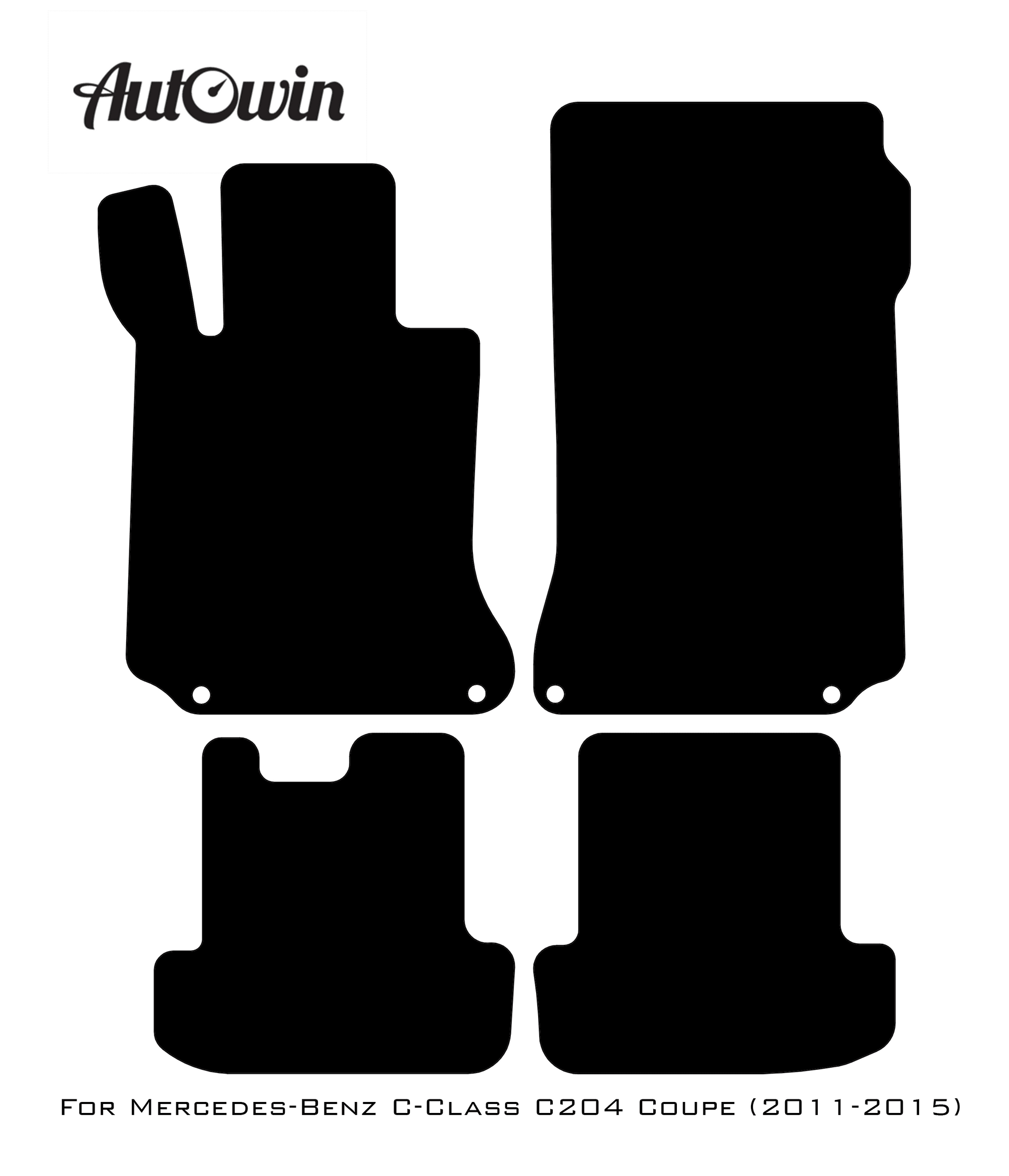 Blue Floor Mats For Mercedes Benz C-Class C204 Coupe (2011-2015) | Limited Edition - AutoWin