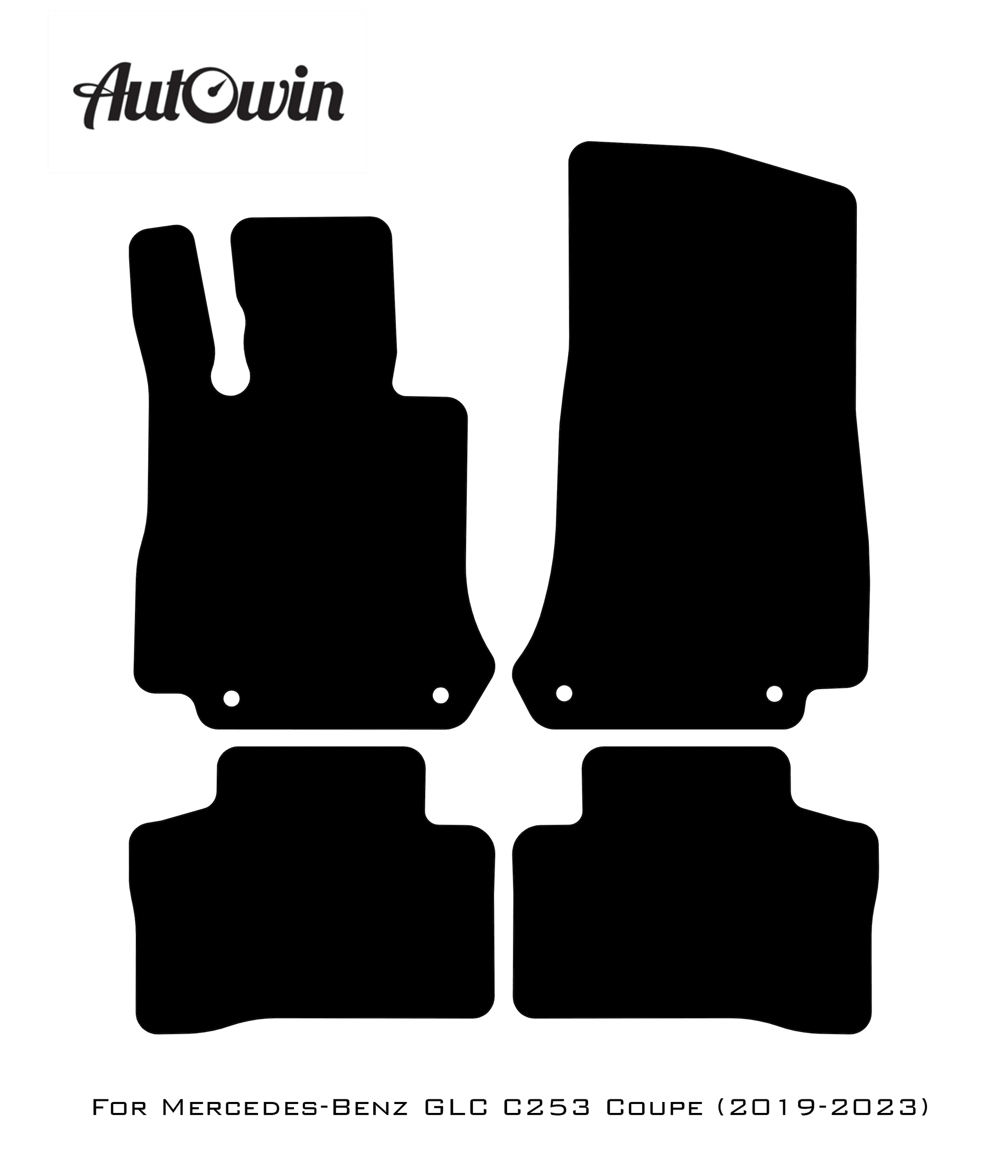 Blue Floor Mats For Mercedes Benz GLC-Class C253 Coupe (2019-2023) | Limited Edition - AutoWin