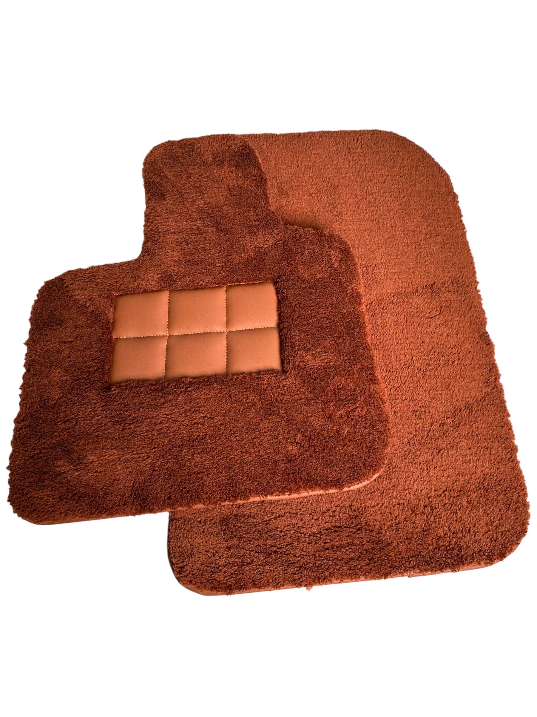 Brown Sheepskin Floor Mats For Rolls Royce Shadow 1965-1977 Er56 Design Brand - AutoWin