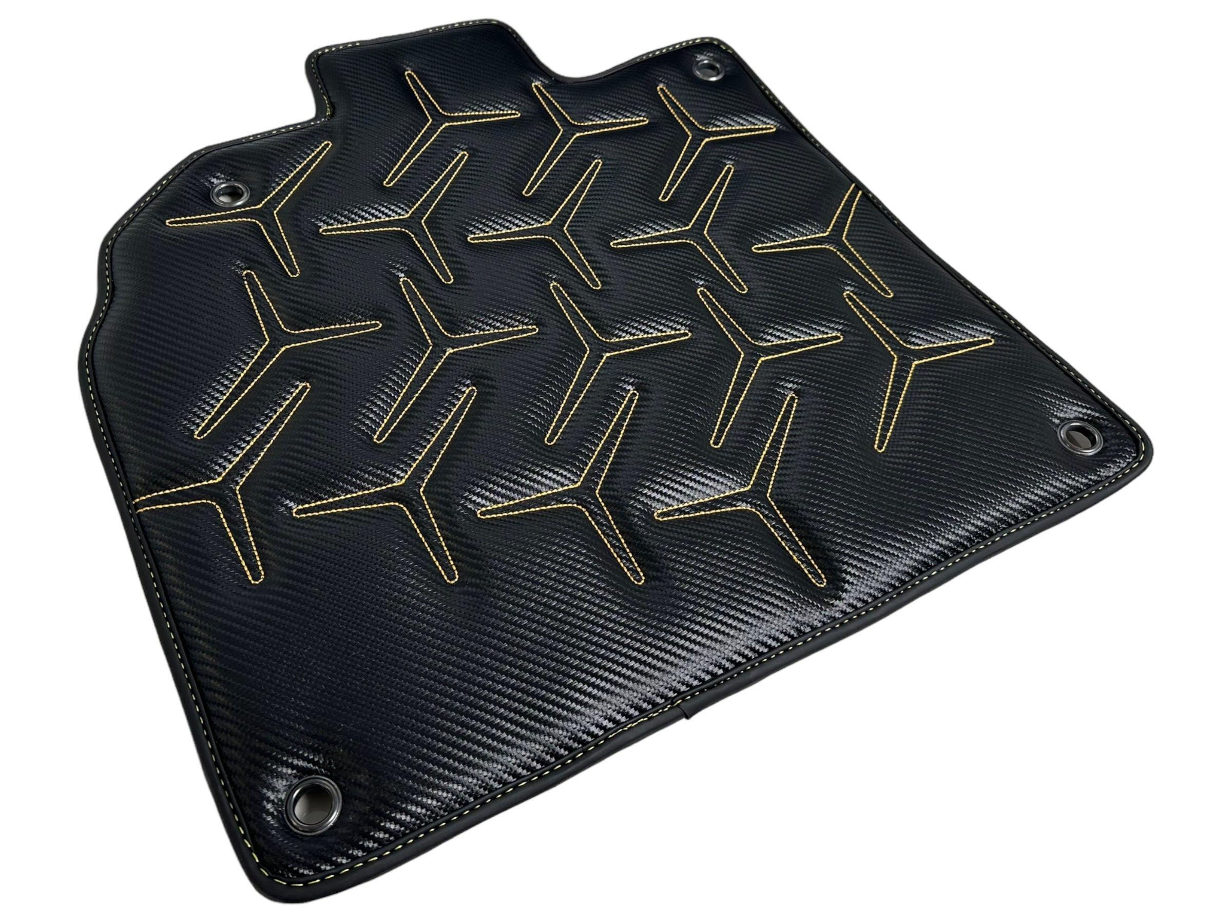 Carbon Leather Floor Mats for Lamborghini Aventador SV - AutoWin