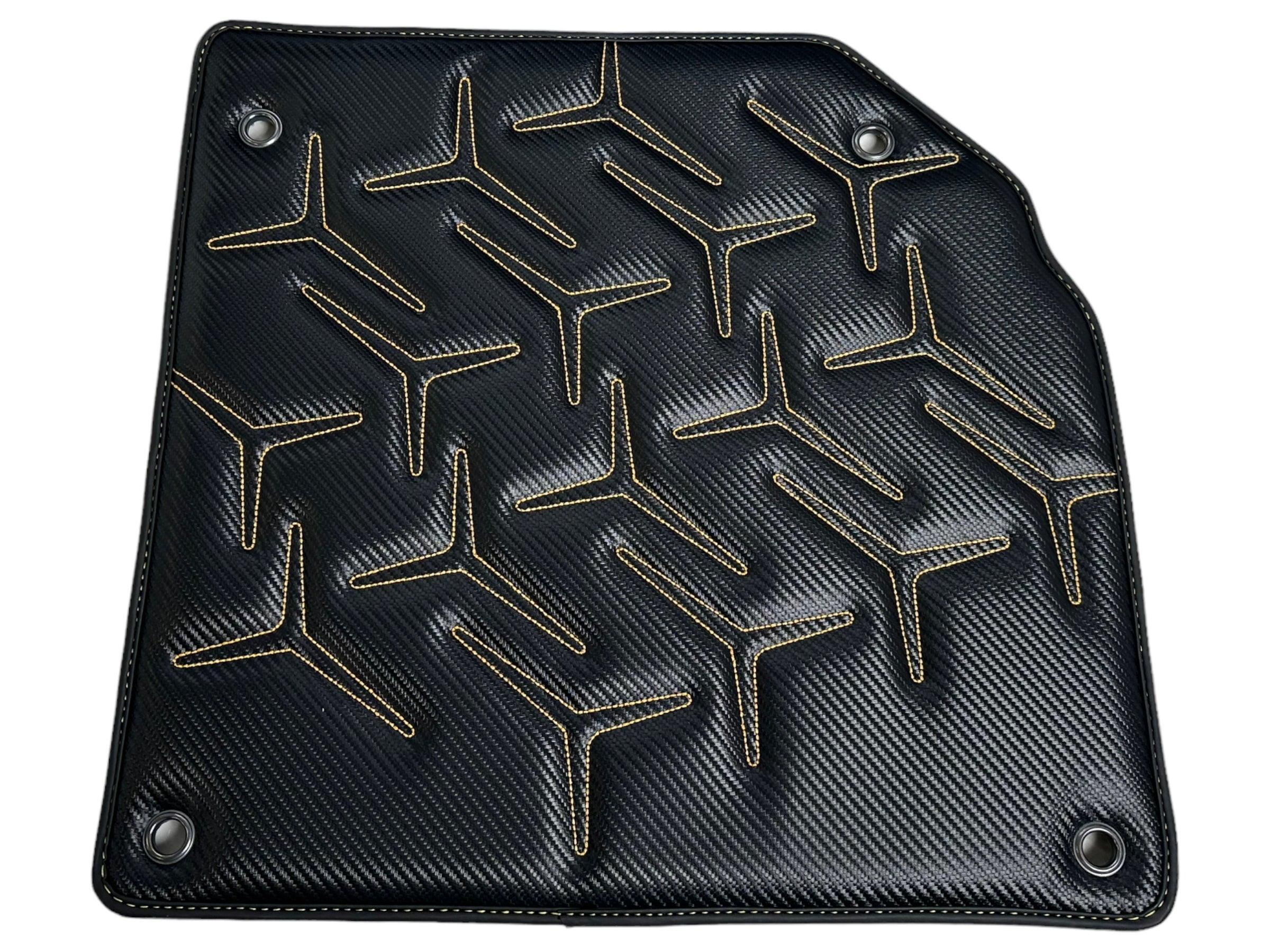 Carbon Leather Floor Mats for Lamborghini Aventador SV - AutoWin