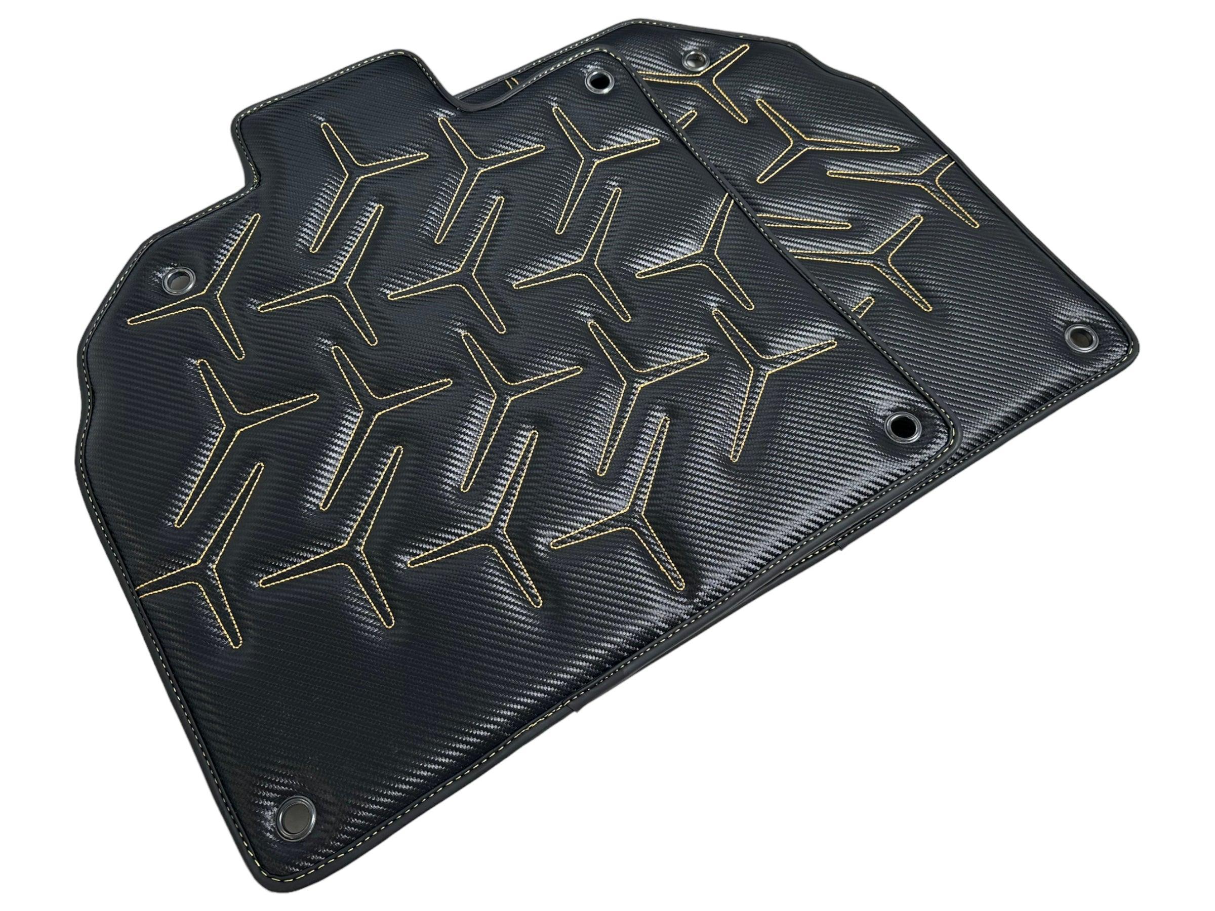 Carbon Leather Floor Mats for Lamborghini Aventador SV - AutoWin