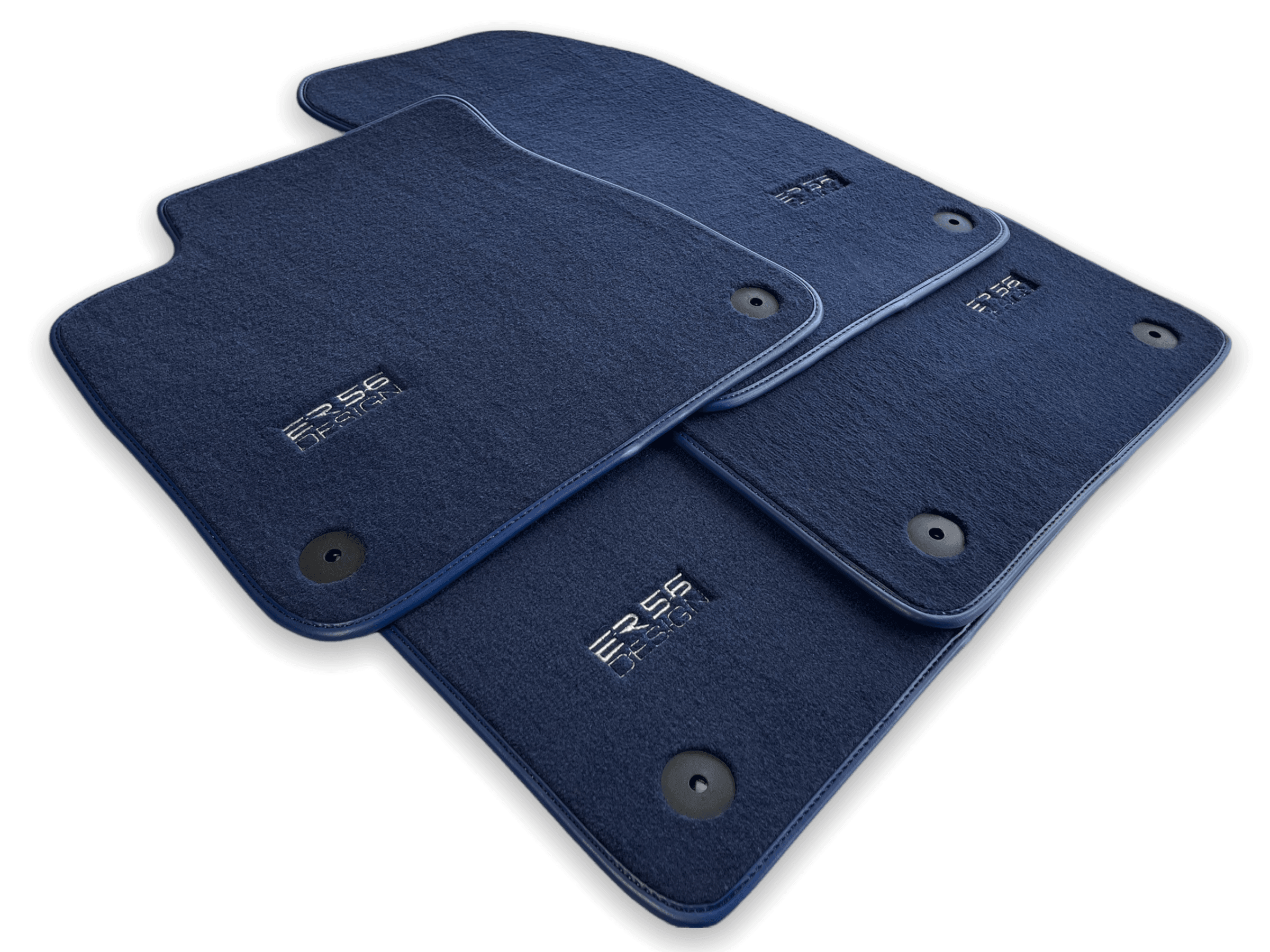 Dark Blue Floor Mats for Audi A4 - B6 Convertible (2002-2006) | ER56 Design - AutoWin