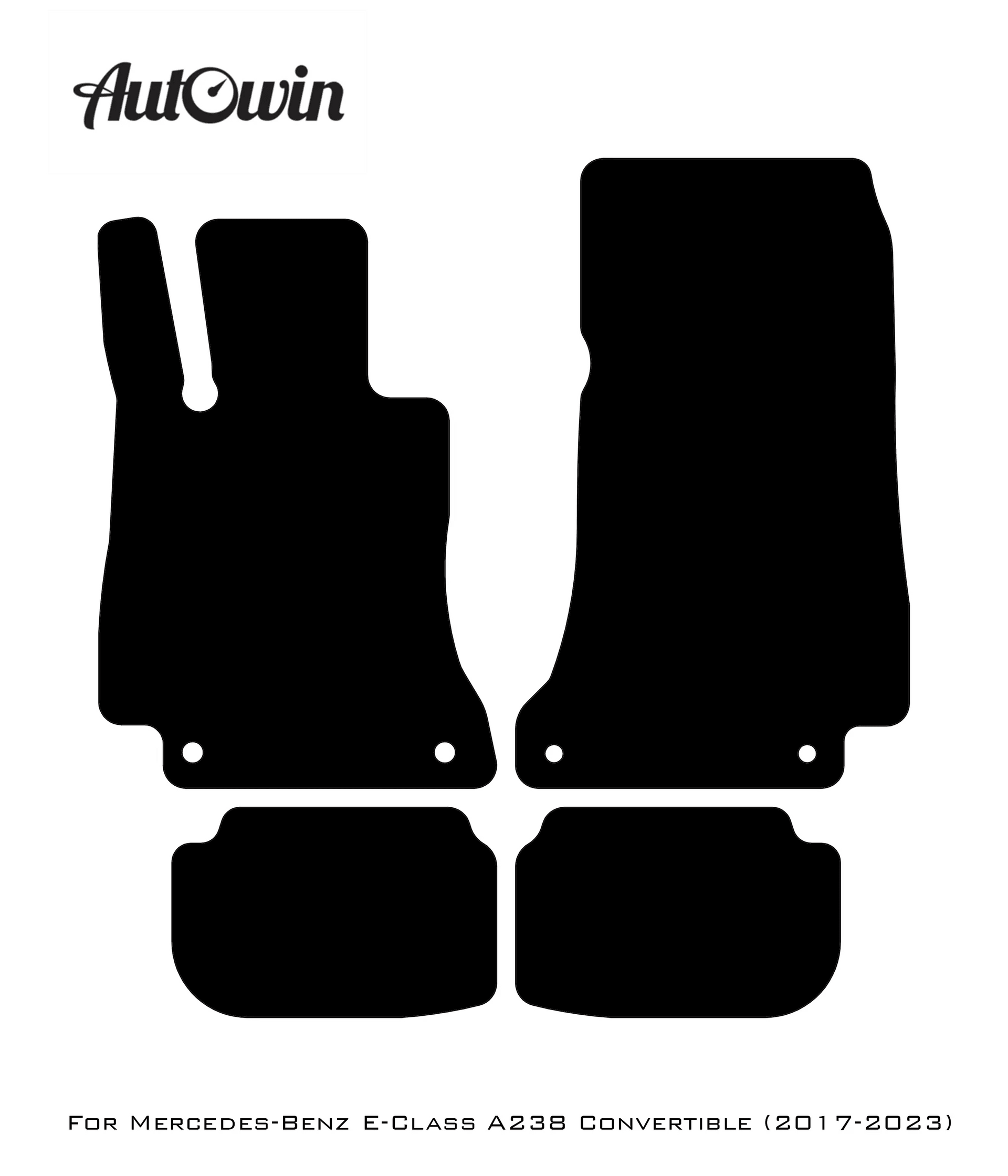 Dark Blue Floor Mats For Mercedes Benz E-Class A238 Convertible (2017-2023) | Limited Edition - AutoWin