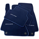 Dark Blue Floor Mats For Mercedes Benz E-Class W213 Sedan (2020-2023) Hybrid | Limited Edition - AutoWin