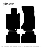 Dark Blue Floor Mats For Mercedes Benz S-Class W220 (1998-2005) Short Wheelbase | Limited Edition - AutoWin