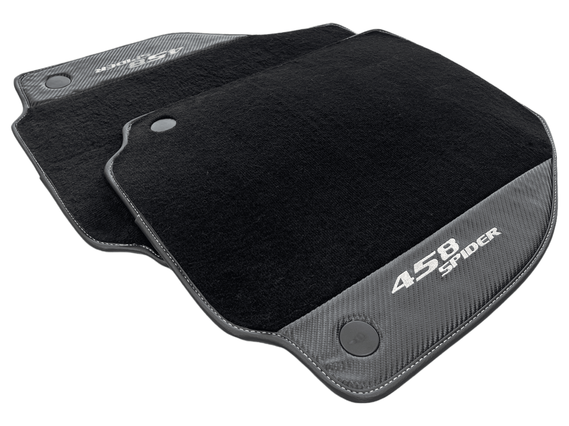 Floor Mats For Ferrari 458 Spider 2012-2015 Carbon Leather - AutoWin