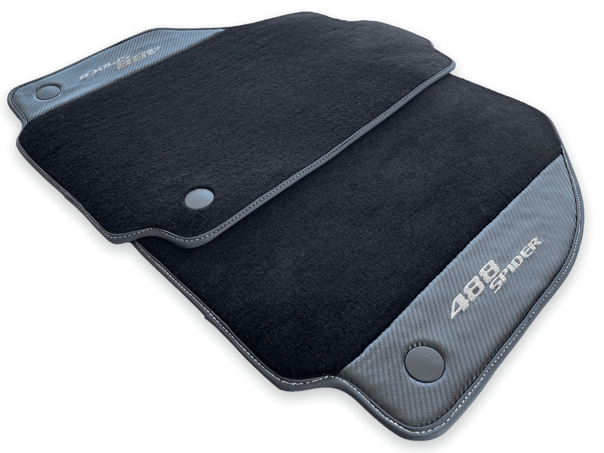 Floor Mats For Ferrari 488 Spider 2015-2022 Carbon Fiber AutoWin Brand IT Edition - AutoWin