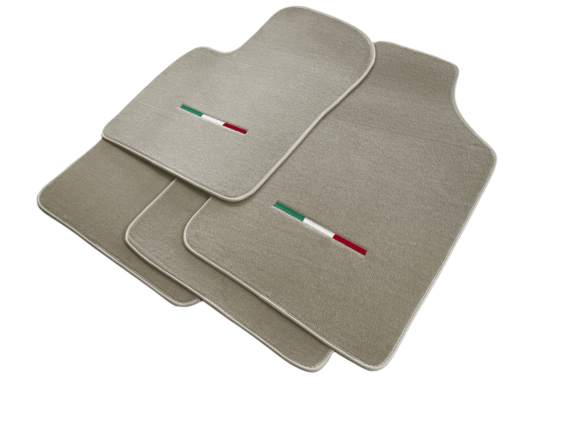 Italian Edition Beige Floor Mats for Fiat 500X (2018-2024) Convertible - AutoWin