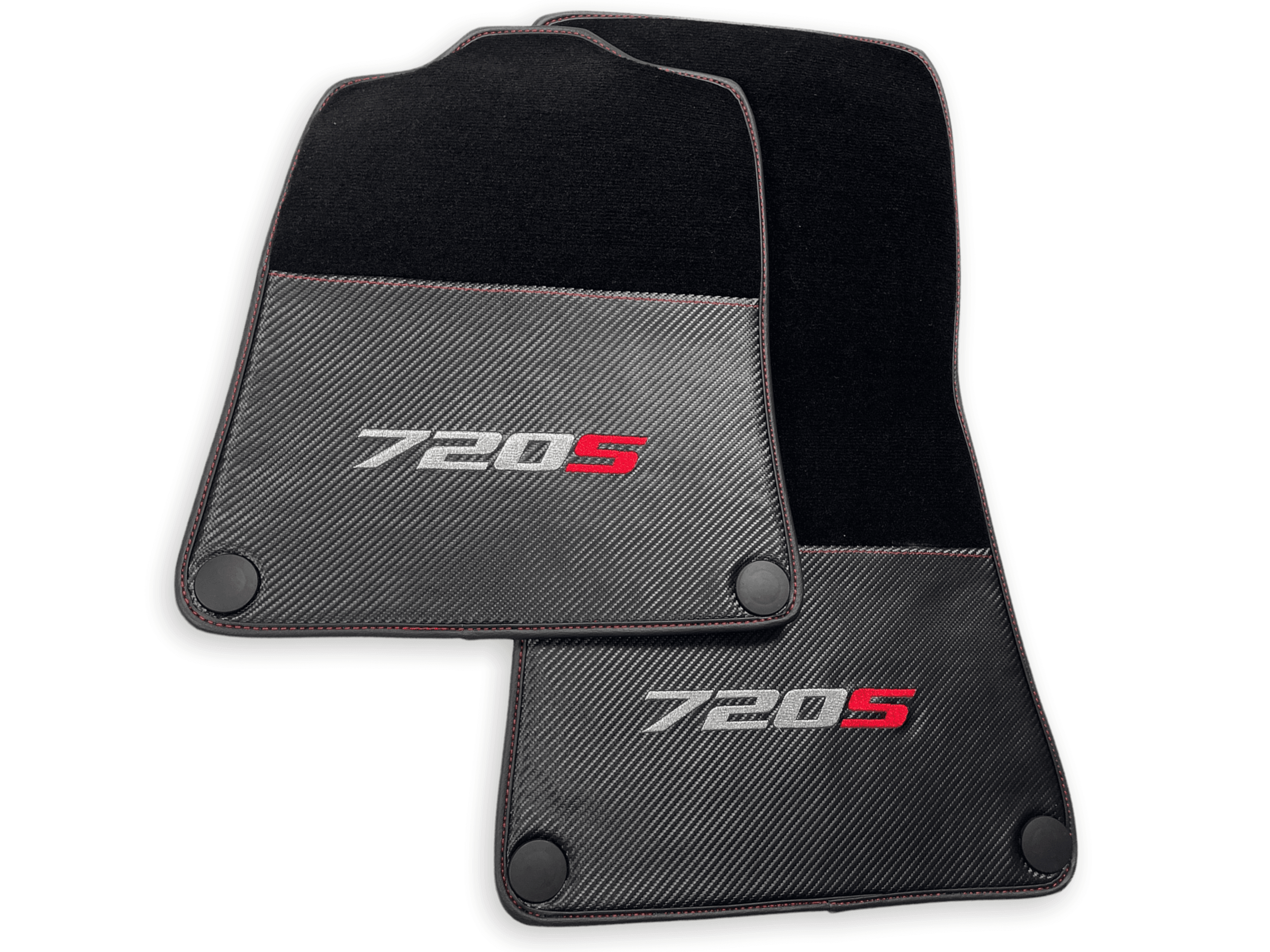 Floor Mats For McLaren 720S Black Tailored Carpets With Carbon - AutoWin