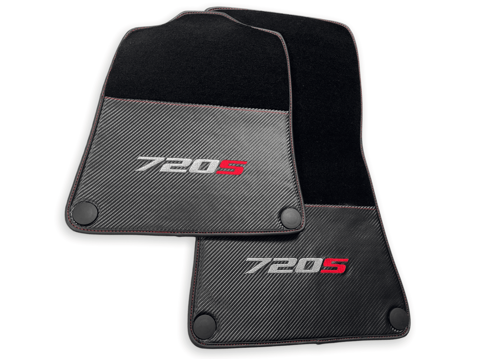 Floor Mats For McLaren 720S Black Tailored Carpets With Carbon - AutoWin
