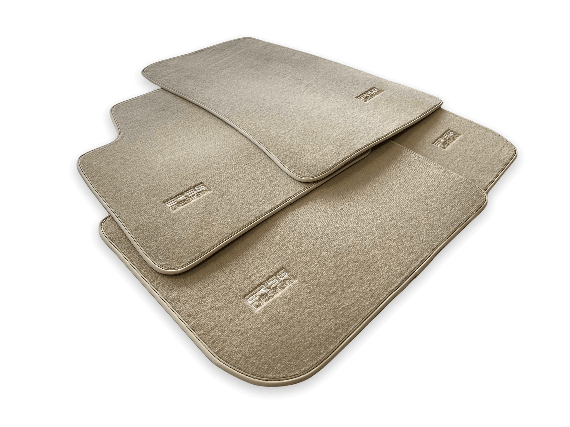 Floor Mats For Rolls Royce Dawn Rr6 2016-2023 Beige ER56 Design - AutoWin