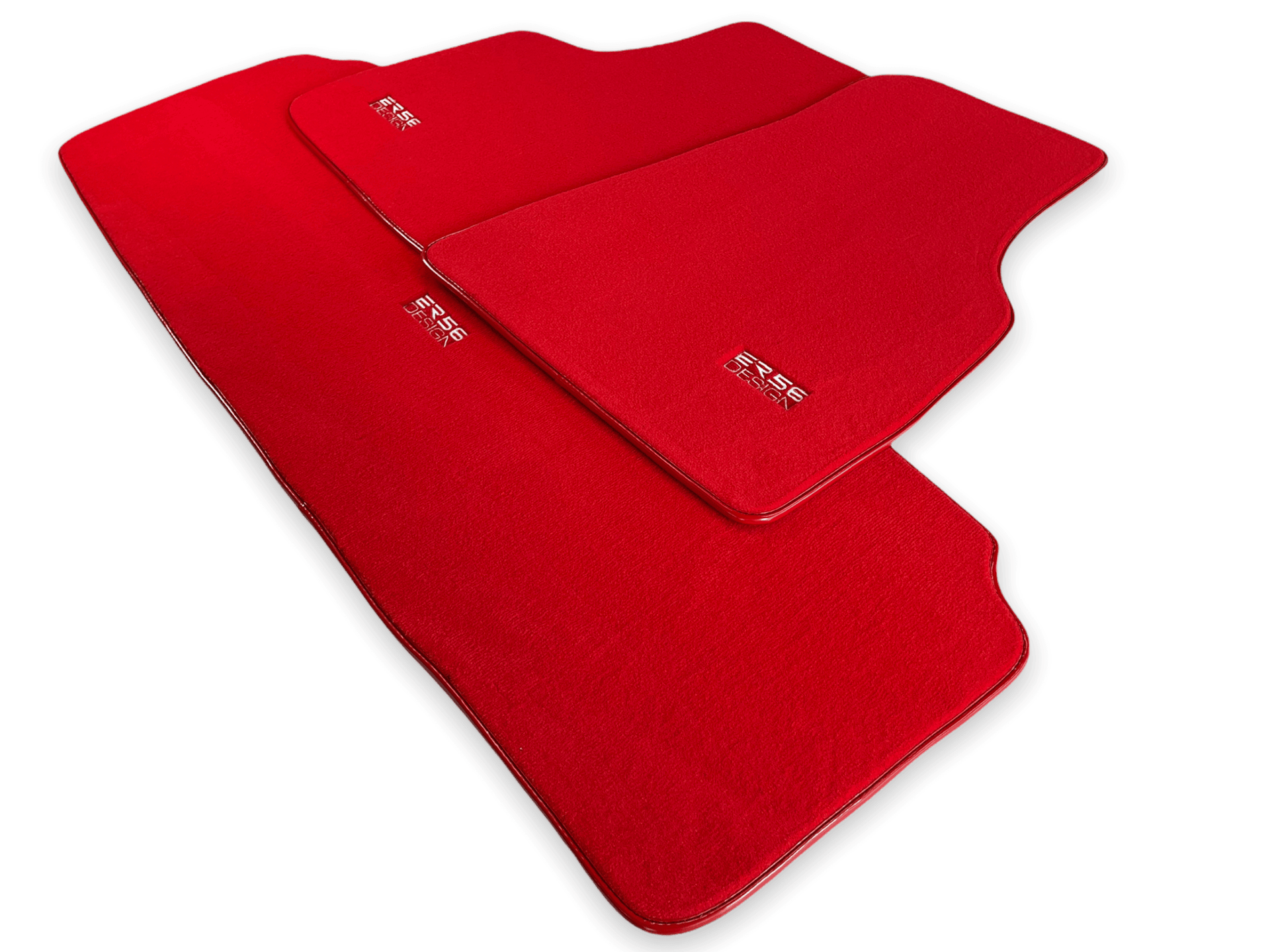 Floor Mats For Tesla Model Y Red Tailored Carpets ER56 Design - AutoWin