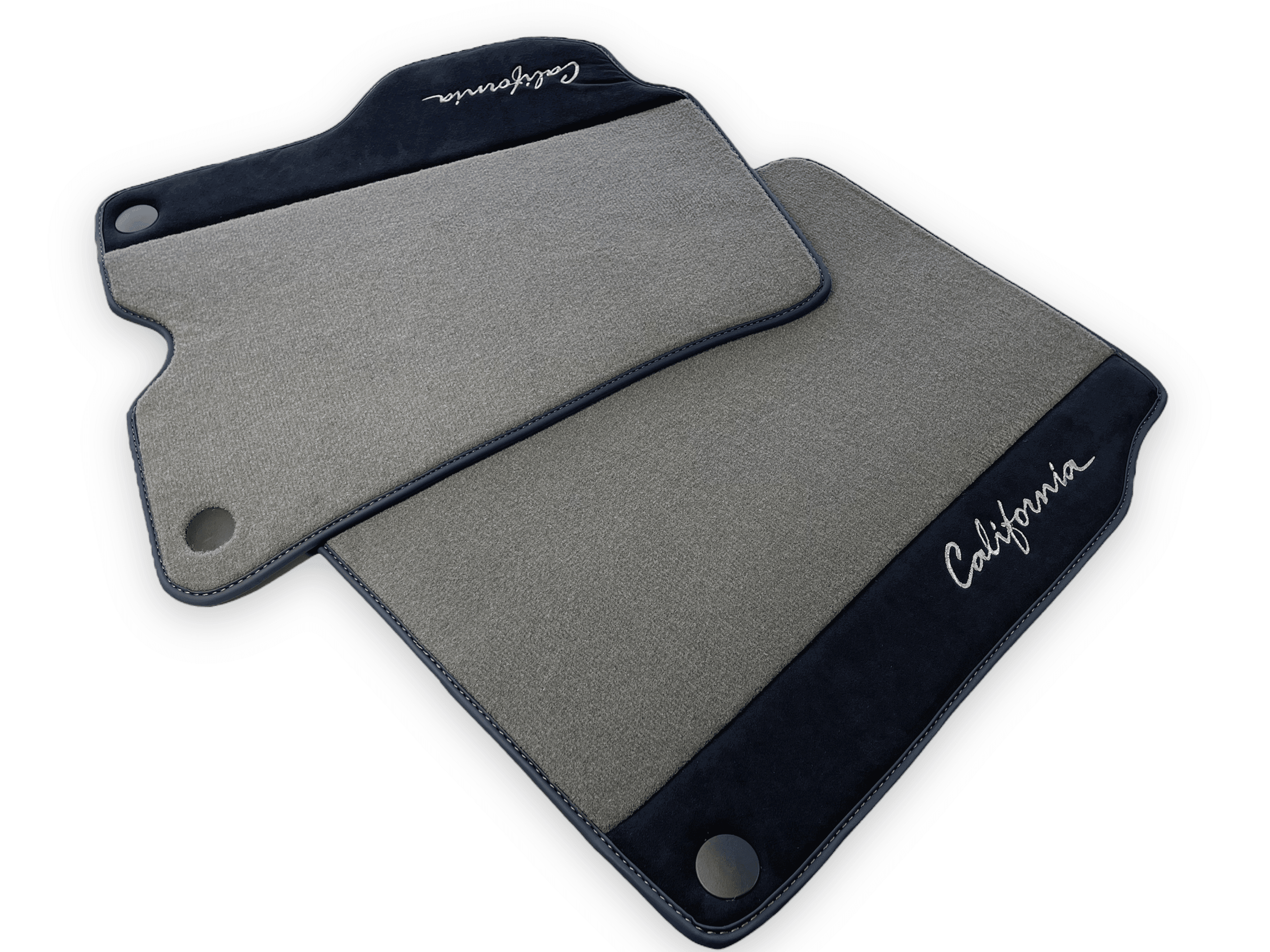 Gray Floor Mats For Ferrari California 2008-2014 With Alcantara - AutoWin