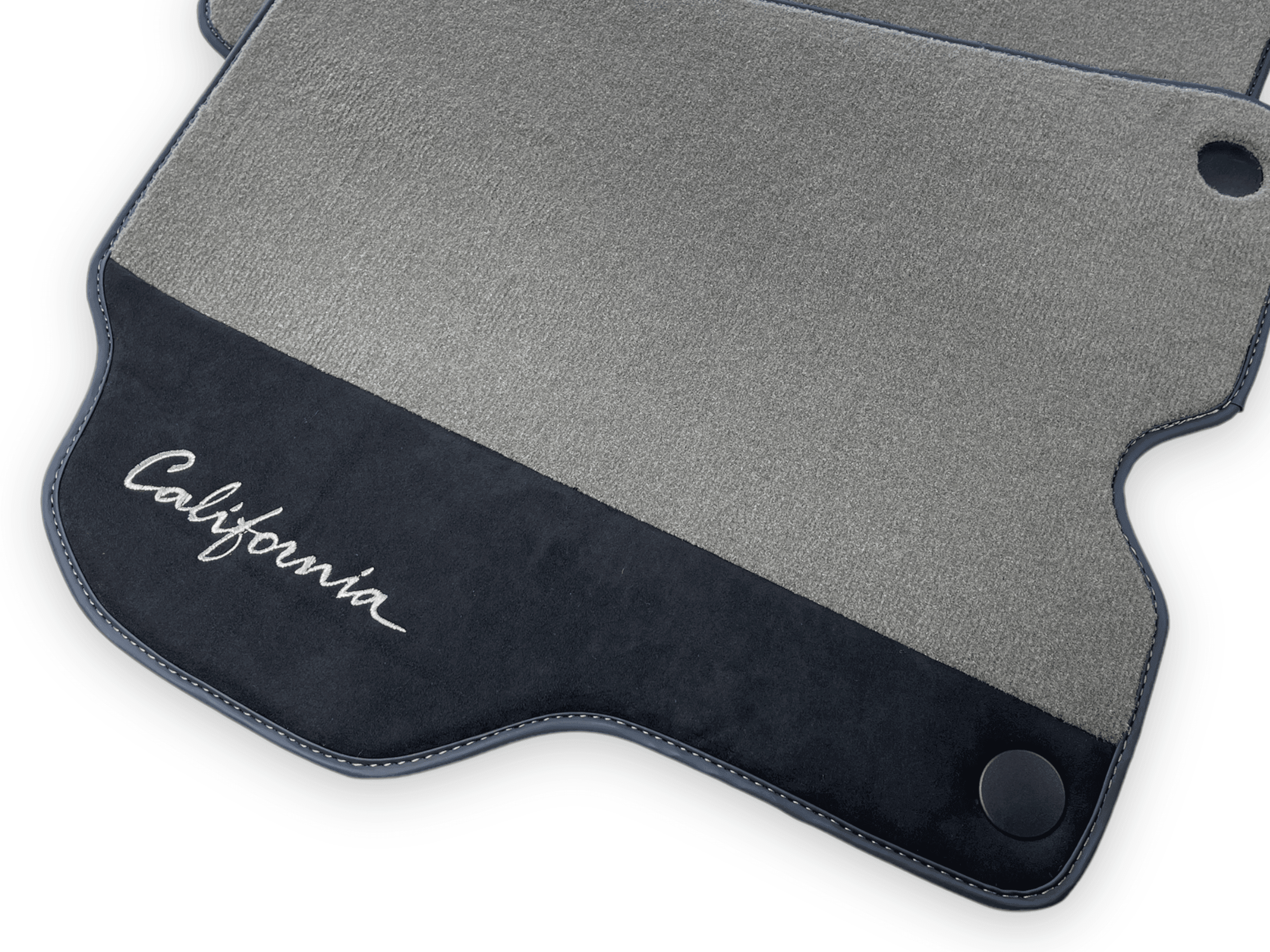 Gray Floor Mats For Ferrari California 2008-2014 With Alcantara - AutoWin