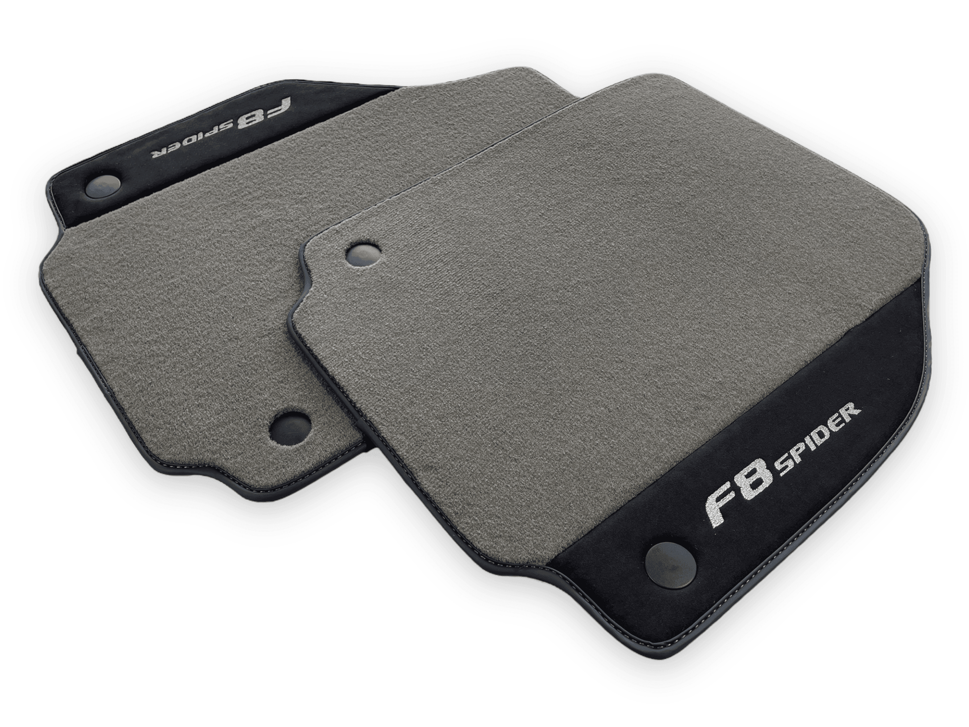 Gray Floor Mats For Ferrari F8 Spider 2019-2022 With Alcantara Leather - AutoWin