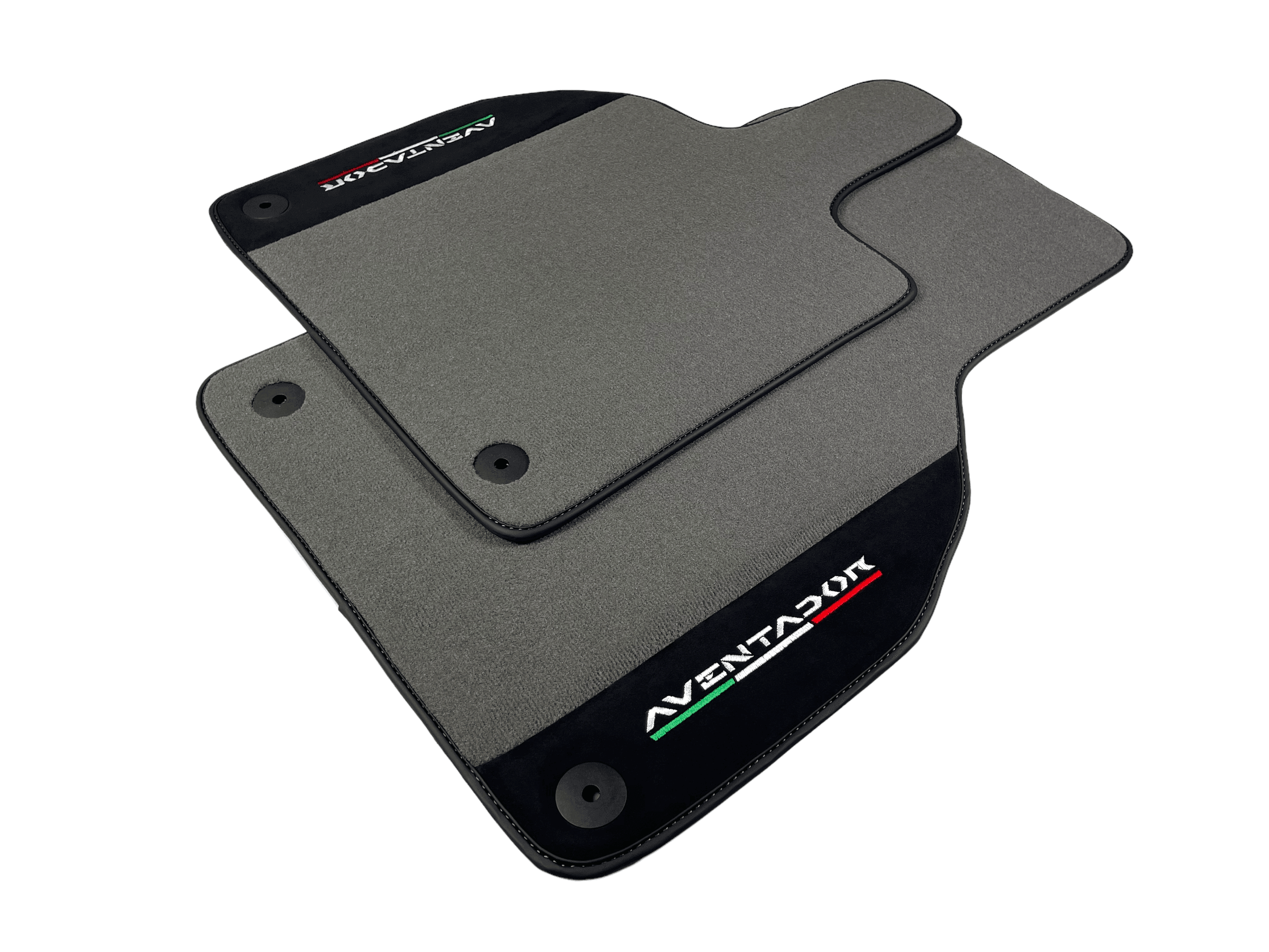 Gray Floor Mats for Lamborghini Aventador With Alcantara Leather - AutoWin