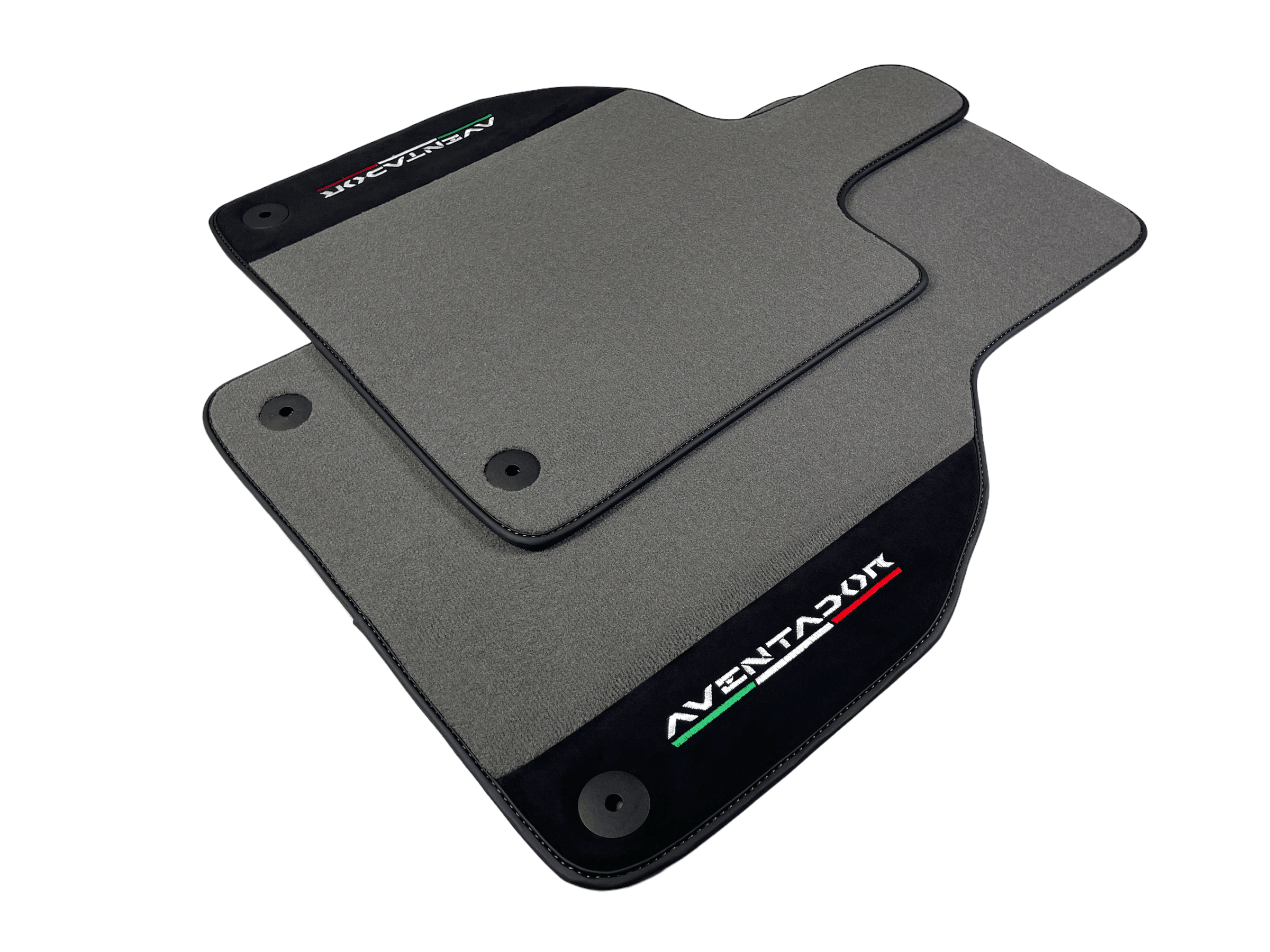 Gray Floor Mats for Lamborghini Aventador With Alcantara Leather - AutoWin
