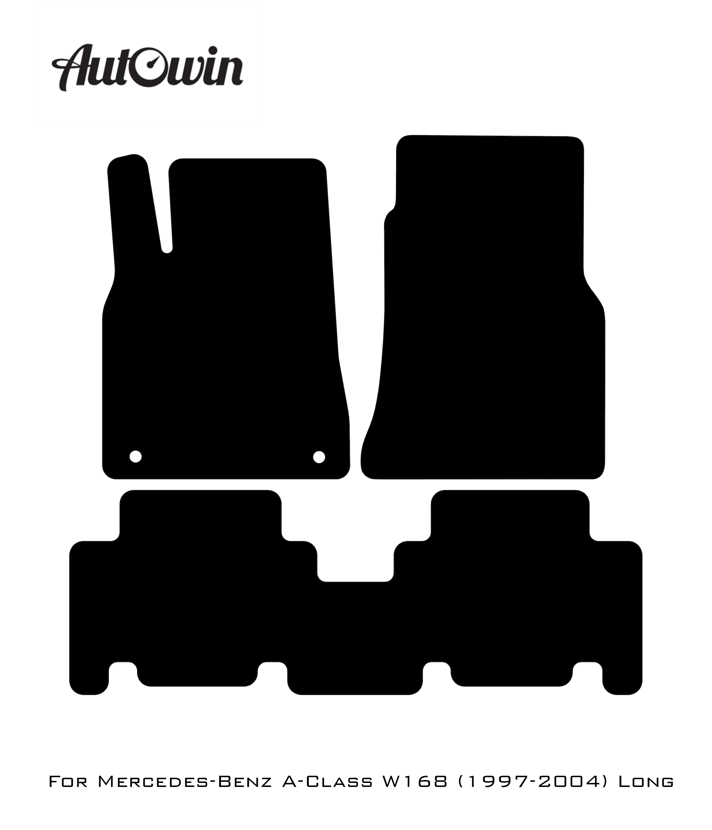 Gray Floor Mats For Mercedes Benz A-Class W168 (1997-2004) | Limited Edition - AutoWin