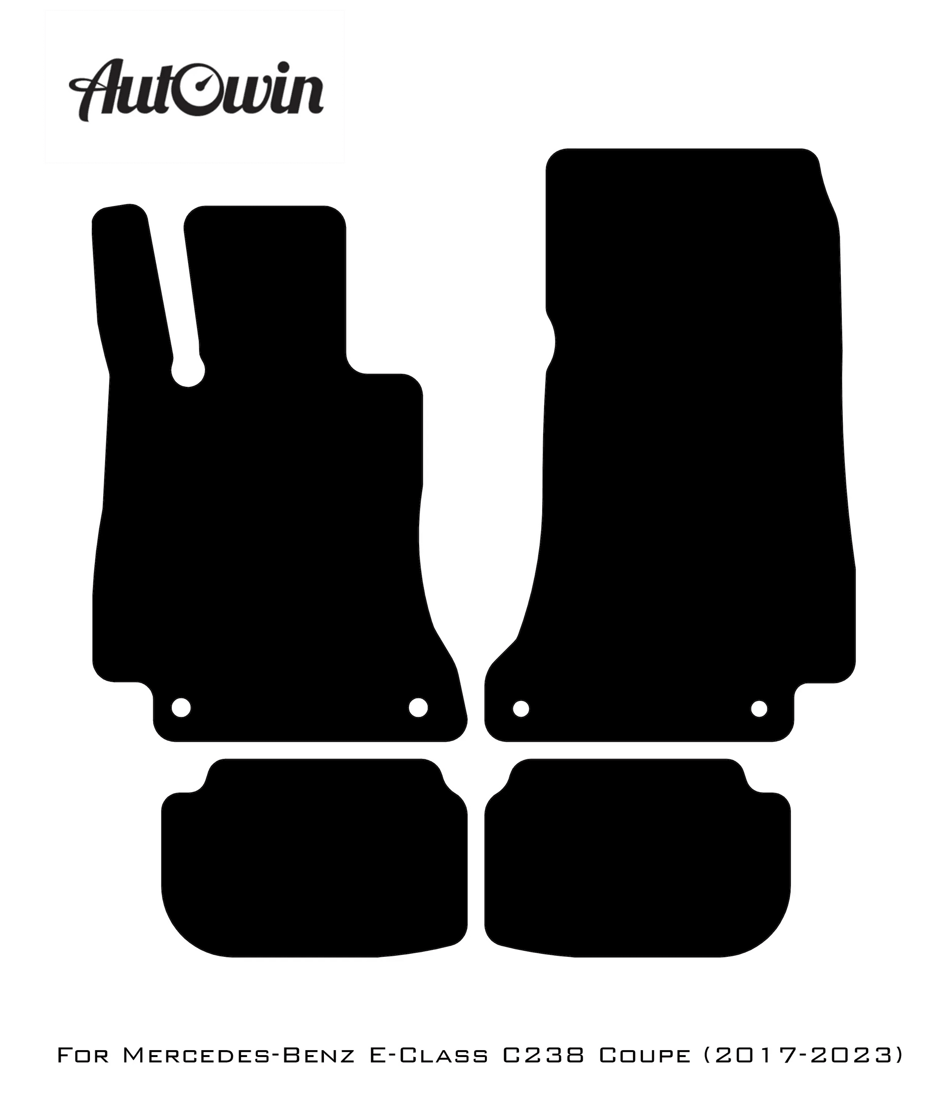 Gray Floor Mats For Mercedes Benz E-Class C238 Coupe (2017-2023) | Limited Edition - AutoWin