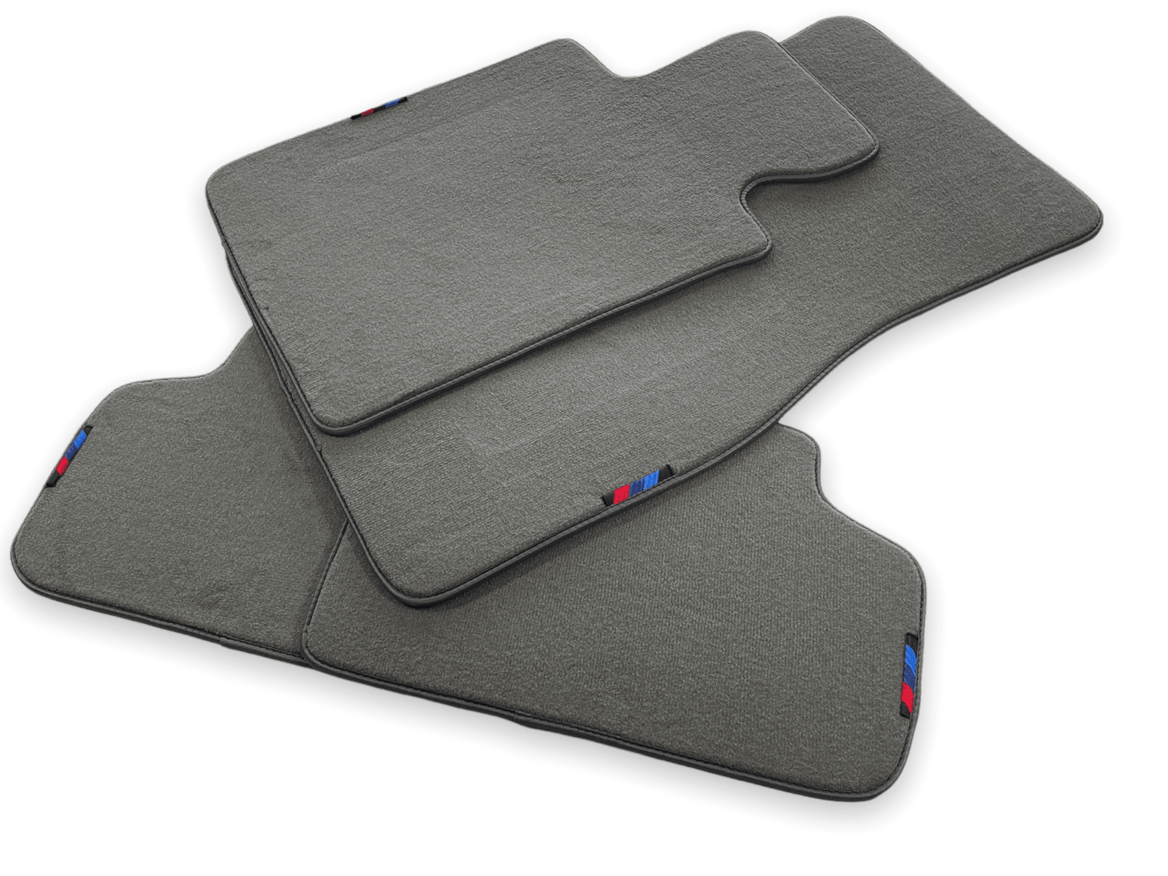 Gray Red Floor Mats For BMW 3 Series E90 With M Package AutoWin Brand - AutoWin