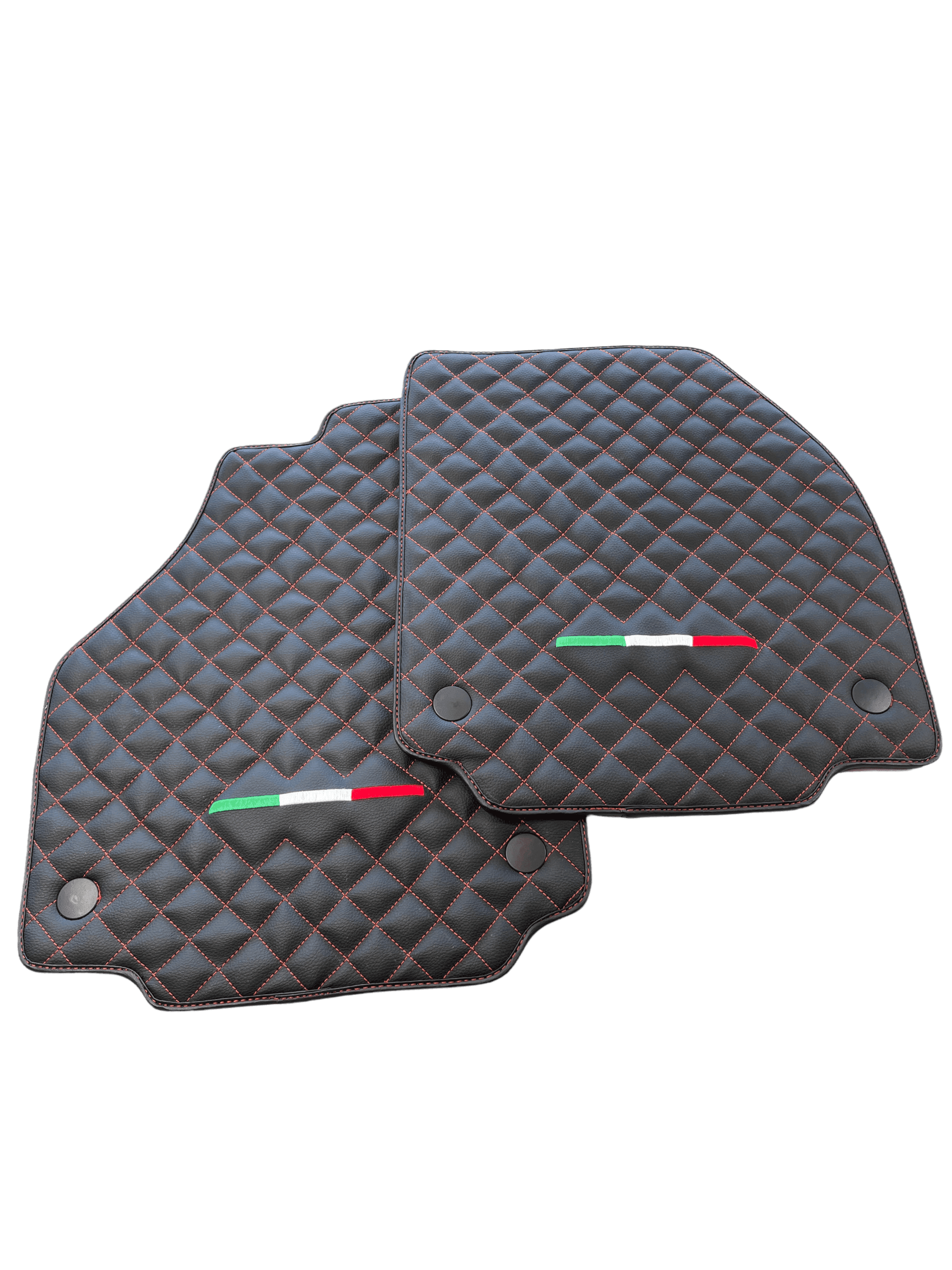 Leather Floor Mats For Ferrari F8 Tributo (2019-2023) Italian Edition - AutoWin