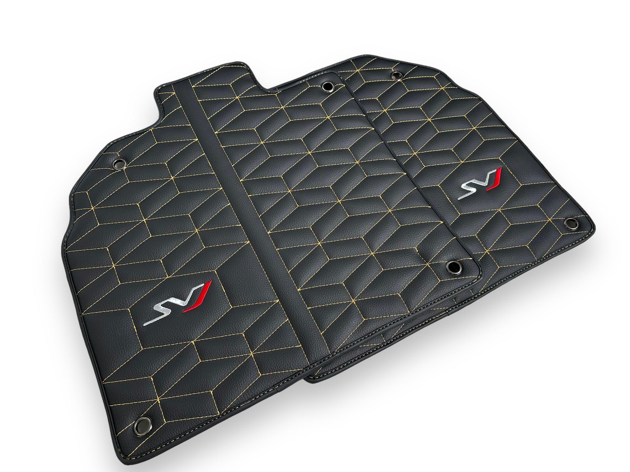 Leather Floor Mats for Lamborghini Aventador SVJ Limited Edition - AutoWin