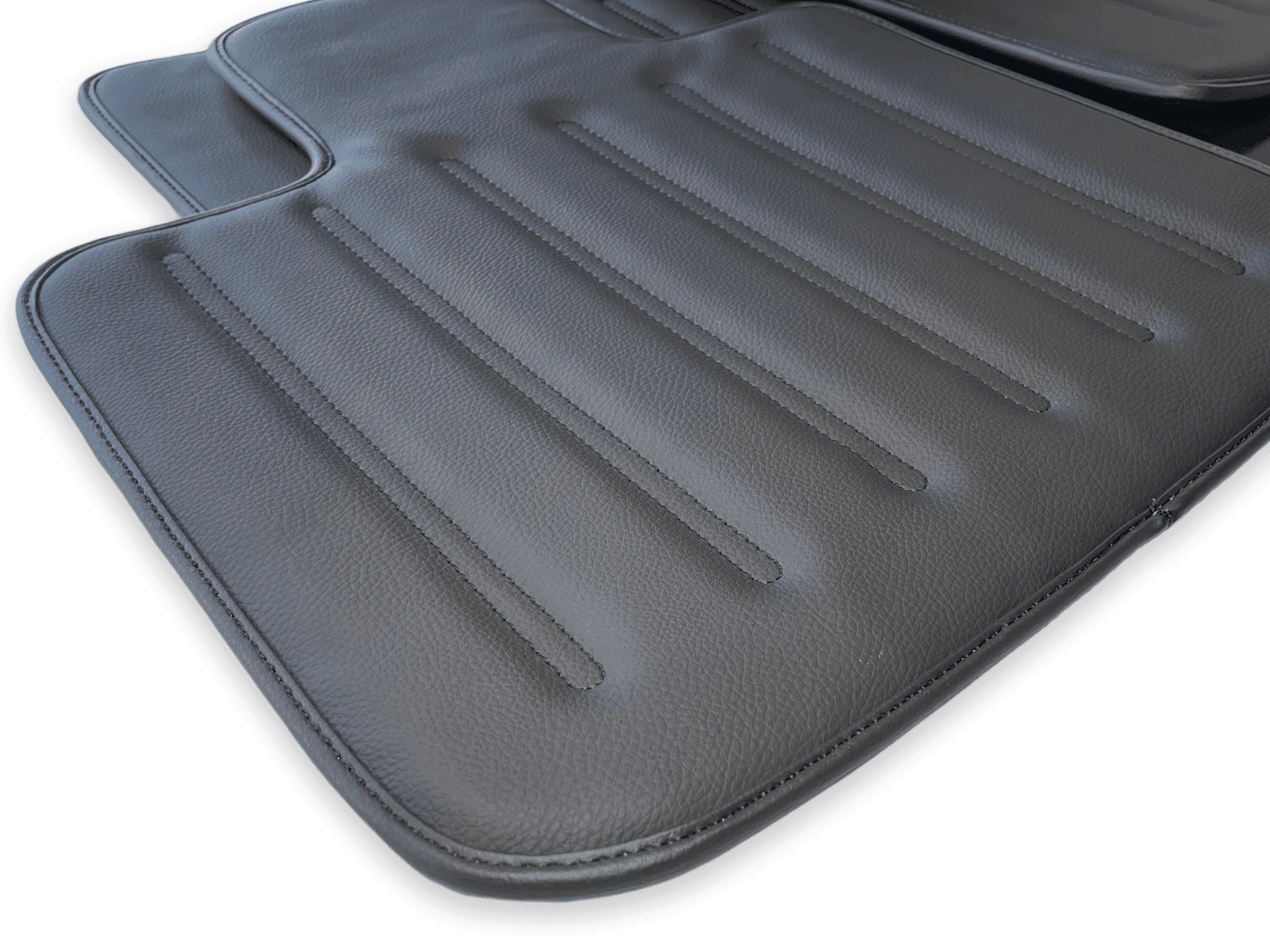 Leather Floor Mats For Rolls Royce Black Badge Ghost Series II (2021-2024) Black - AutoWin