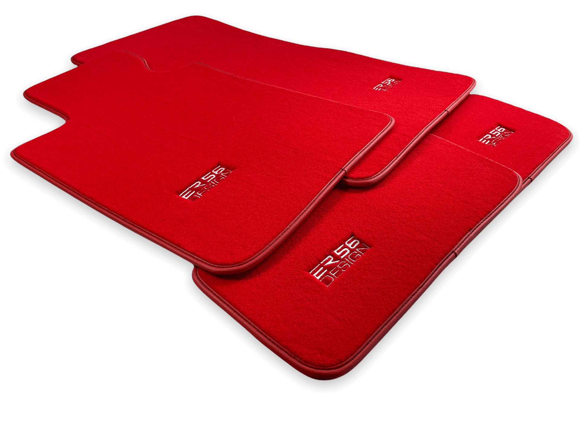 Red Floor Mats For BMW 7 Series E66 - ER56 Design Brand - AutoWin