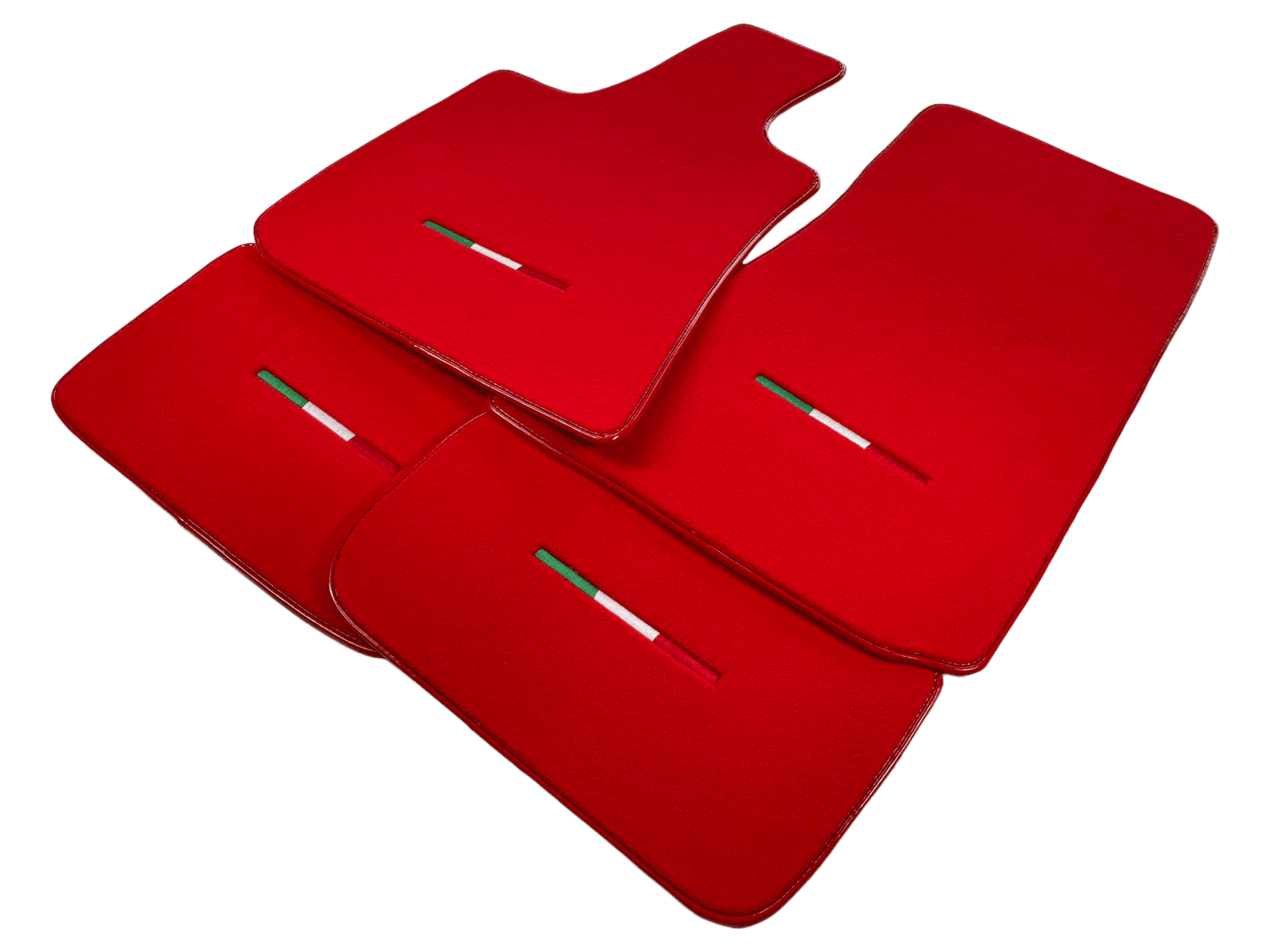Red Floor Mats For Maserati Ghibli 2013-2022 Italy Edition - AutoWin