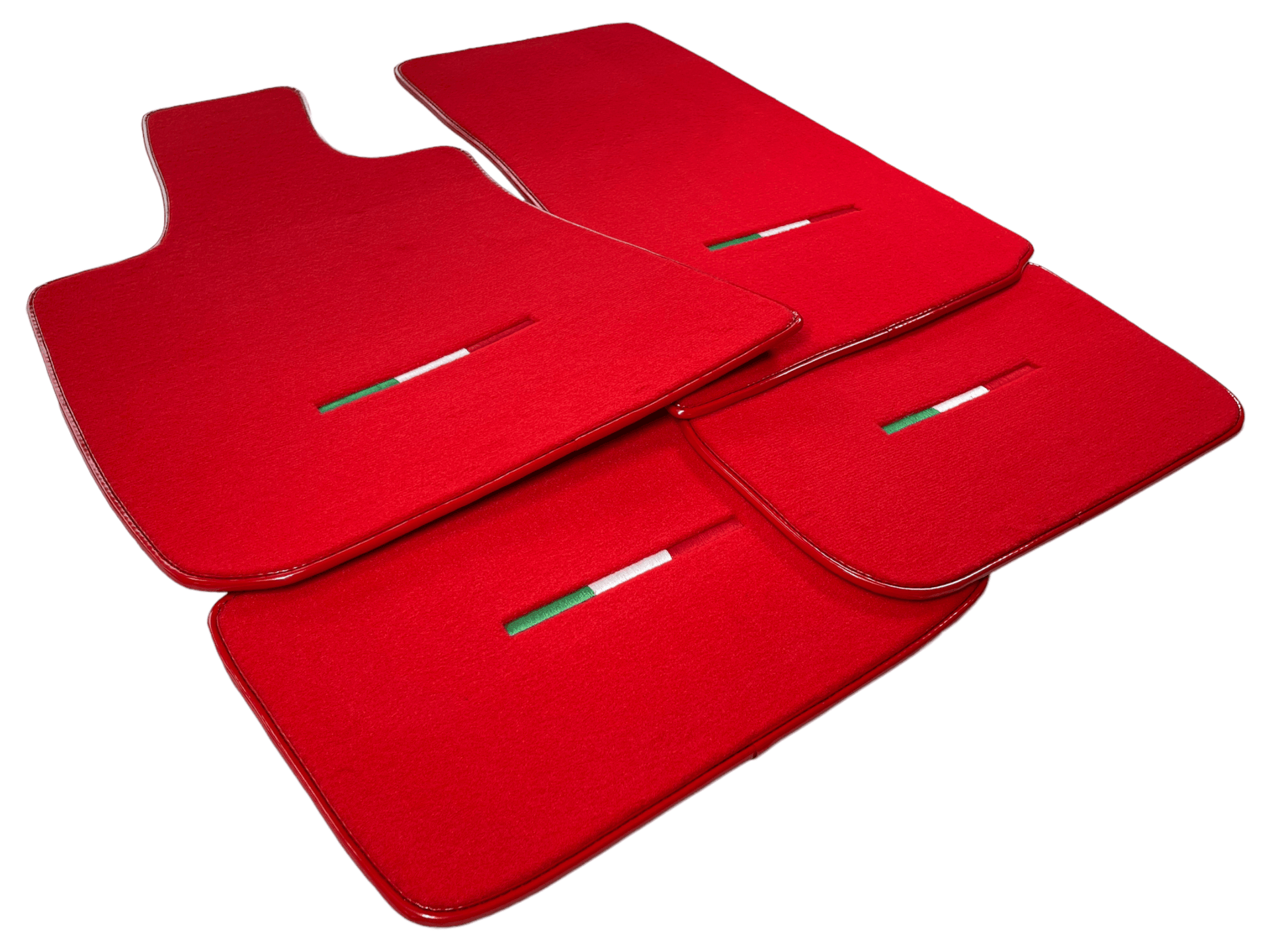 Red Floor Mats For Maserati Ghibli 2013-2022 Italy Edition - AutoWin