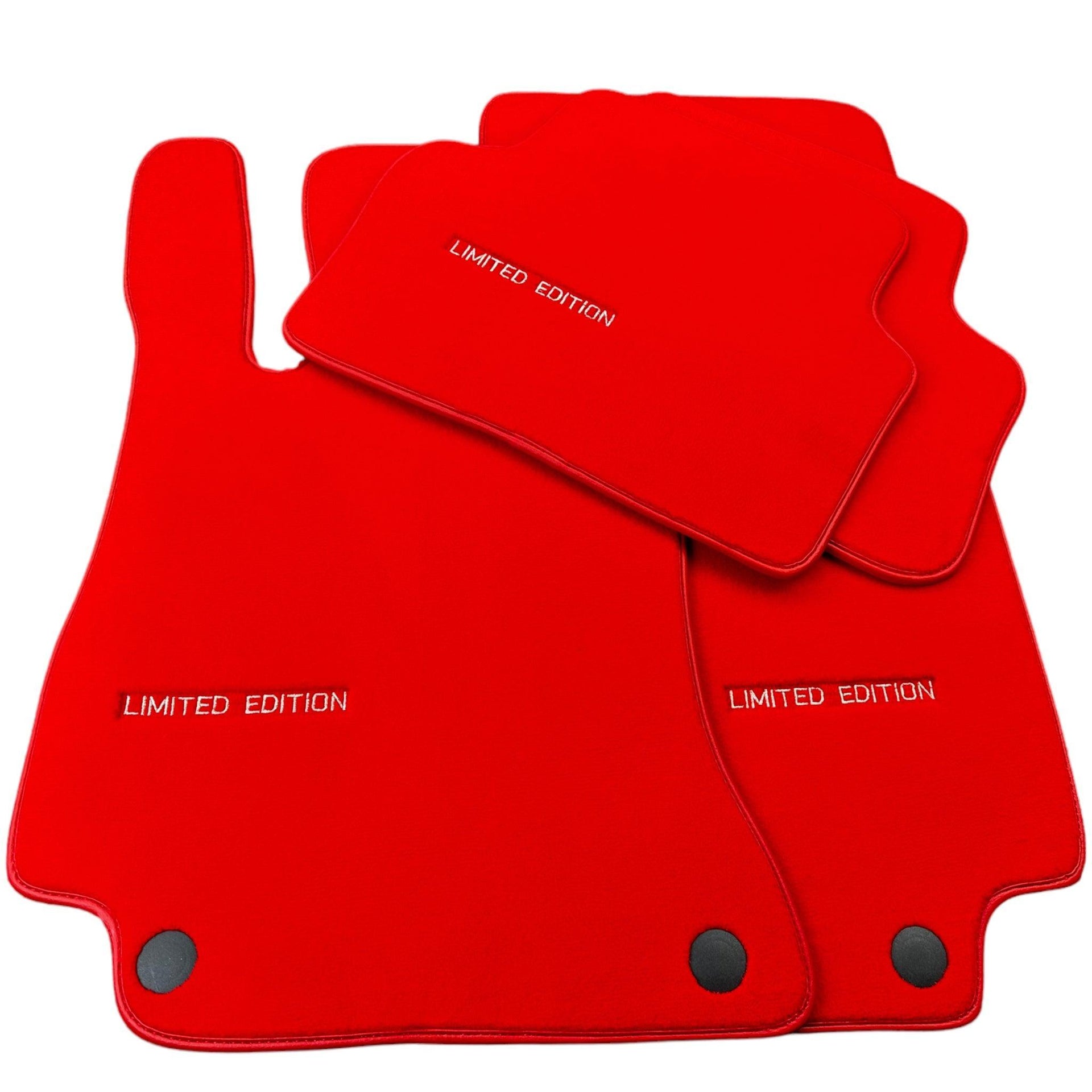 Red Floor Mats For Mercedes Benz E-Class A207 Convertible (2010-2013) | Limited Edition - AutoWin