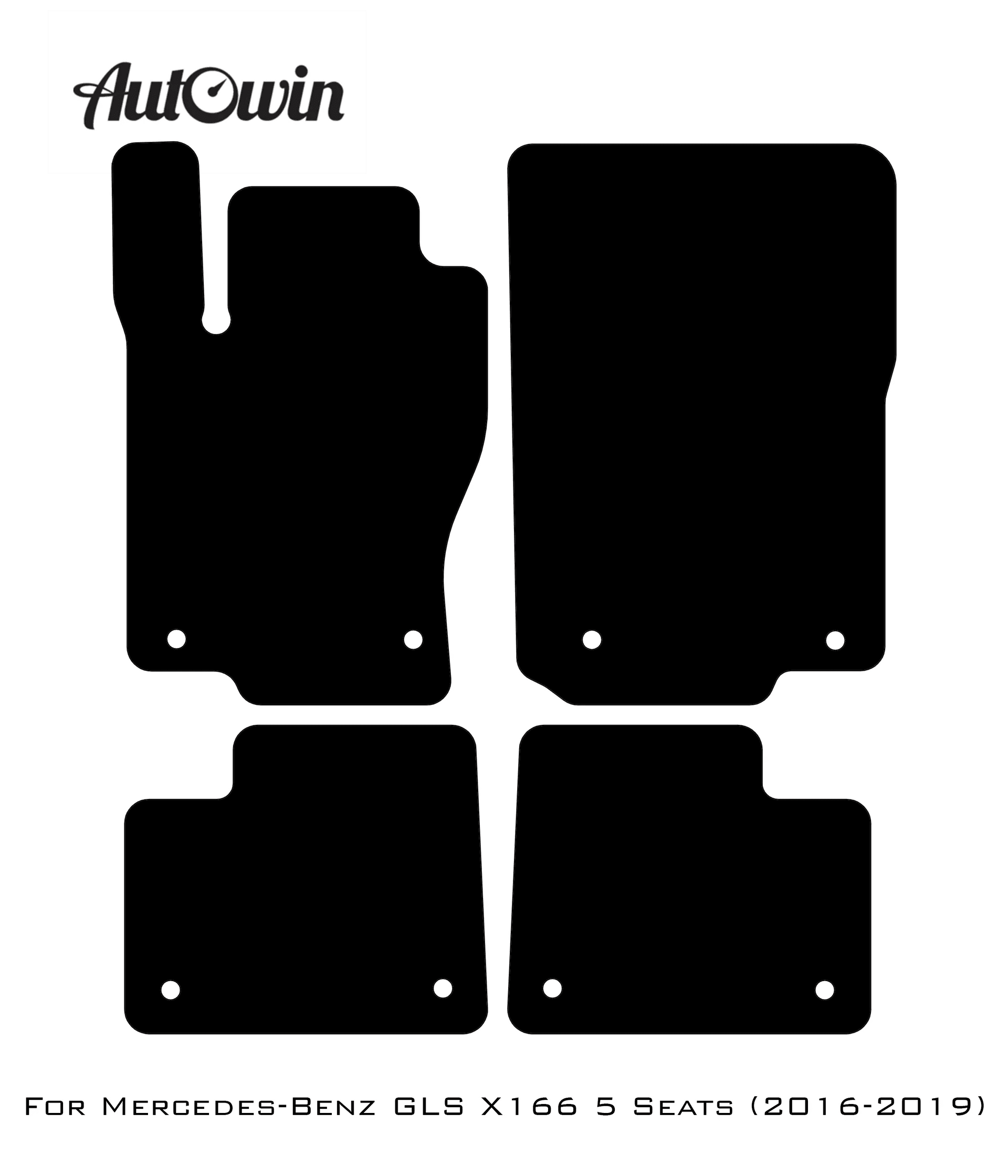 Red Floor Mats For Mercedes Benz GLS-Class X166 (2016-2019) | Limited Edition - AutoWin