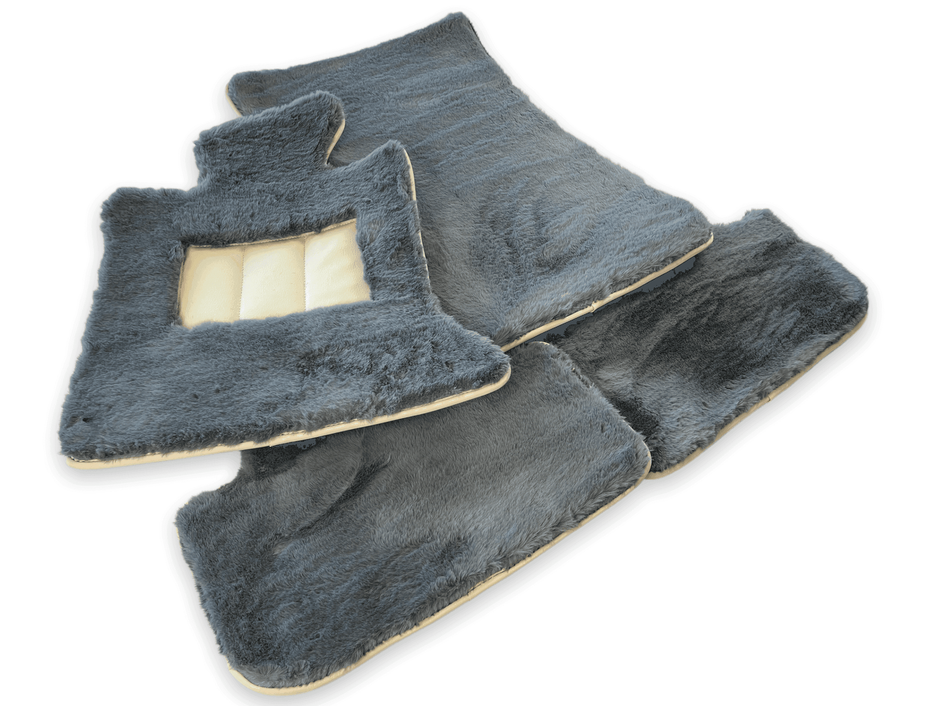 Sheepskin Floor Mats For Rolls Royce Ghost Series II (2021-2024) ER56 Design Brand - AutoWin