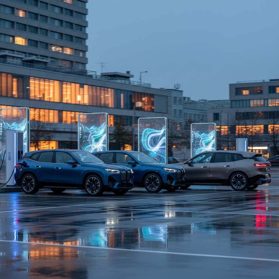 Editorial, photo-realistic HERO for an automotive daily news article titled "BMW iX5 Hydrogen Model Joins Showroom Lineup – Daily Car News (2025-09-24