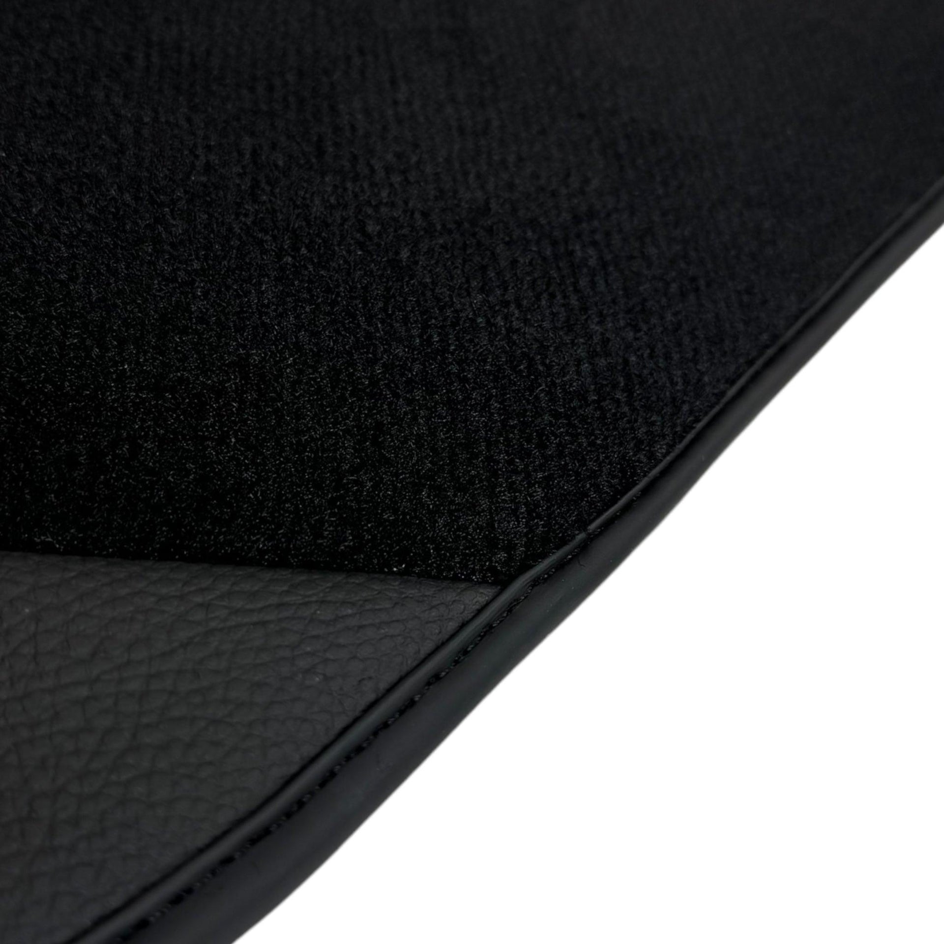 Black Floor Mats for Ferrari 488 Pista Spider 2019-2021 with Leather - AutoWin