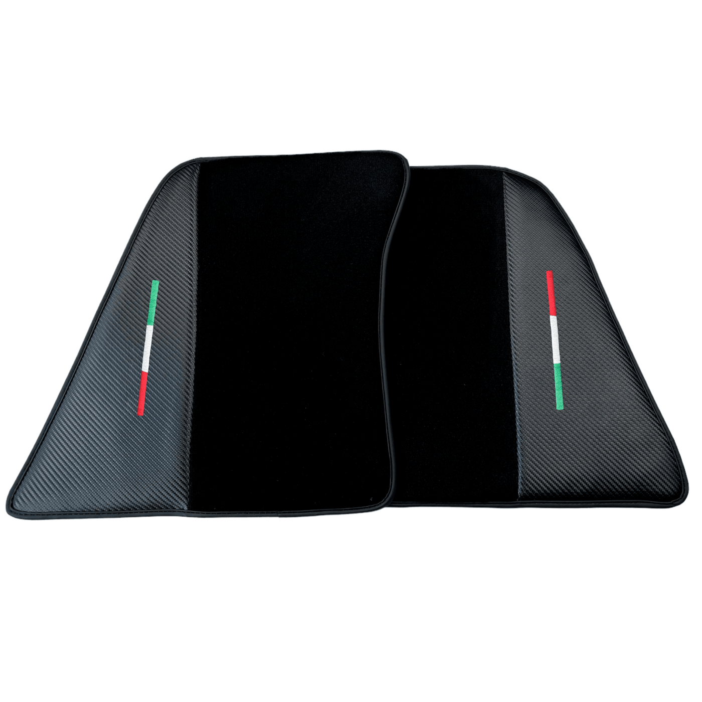 Black Floor Mats for Ferrari 296 GTS (2022-2024) with Carbon Fiber - AutoWin