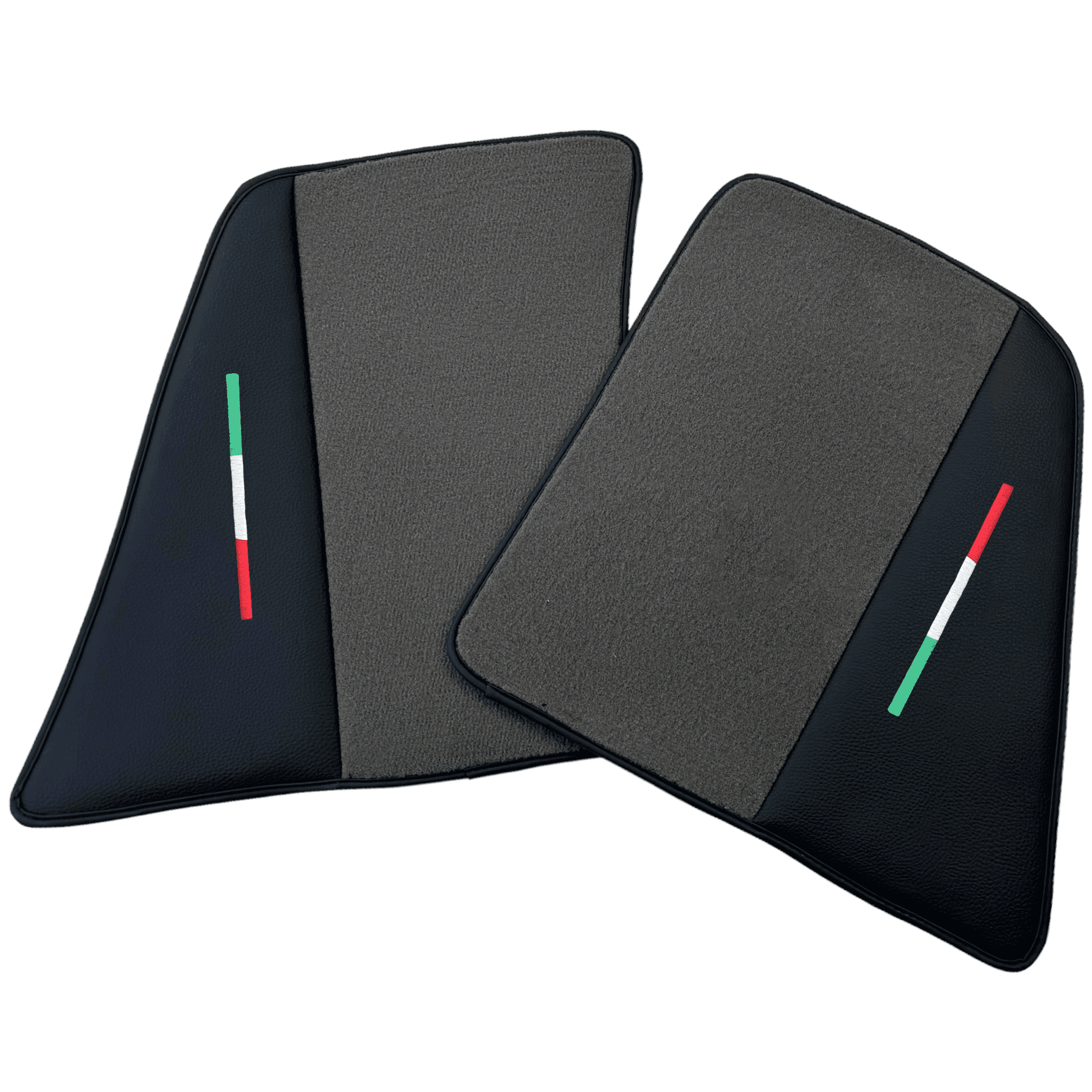 Gray Floor Mats for Ferrari 296 GTS (2022-2024) with Leather - AutoWin